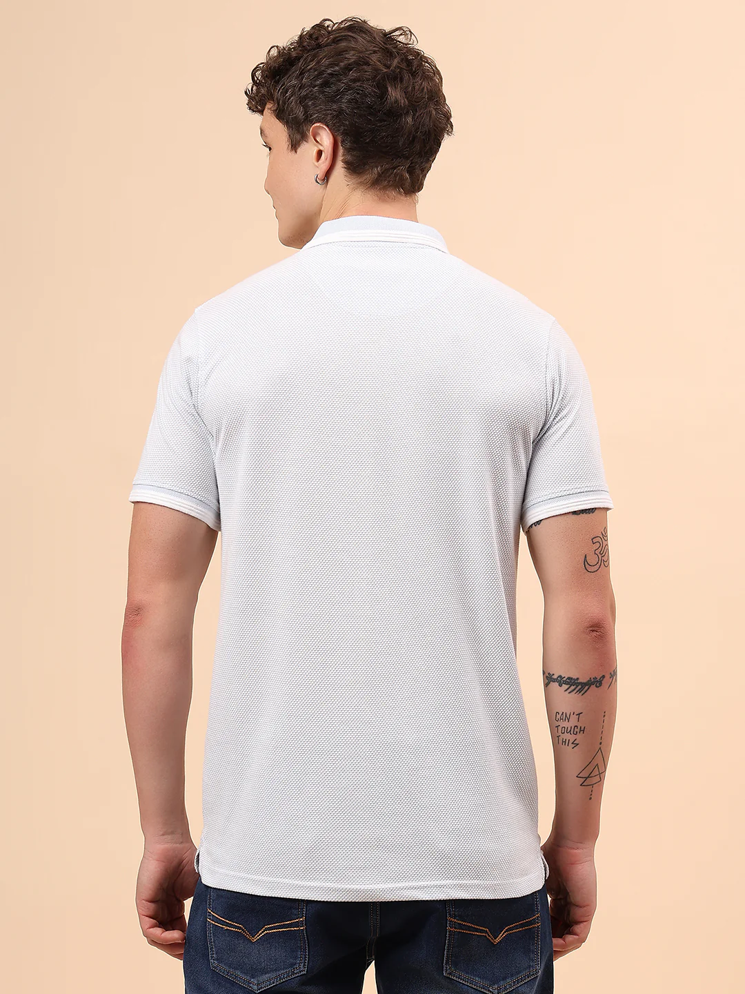 T-Shirt for Men | Breathable & Soft with Color Fastness Regular Fit Polo Neck Cotton Blend Fabric Solid Pattern - Image 6