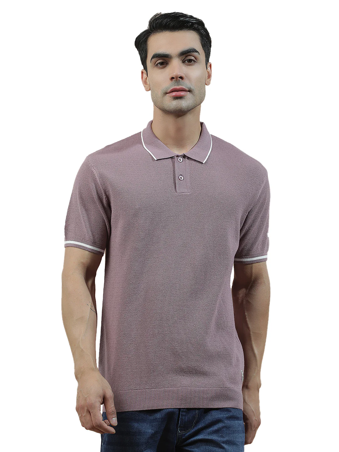T-Shirt for Men | Breathable & Soft with Color Fastness Regular Fit Polo Neck Cotton Blend Fabric Solid Pattern - Image 9