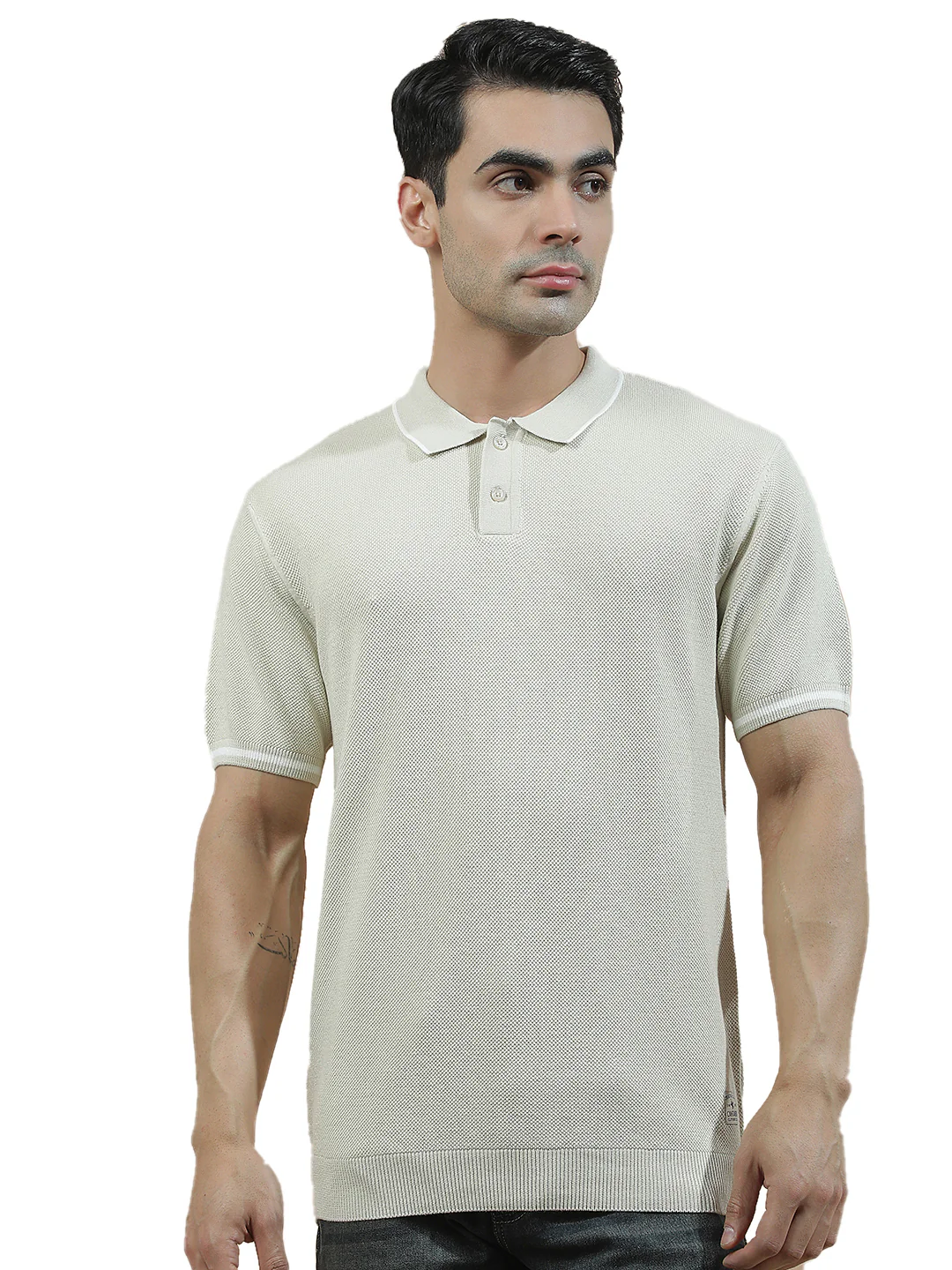 T-Shirt for Men | Breathable & Soft with Color Fastness Regular Fit Polo Neck Cotton Blend Fabric Solid Pattern - Image 9