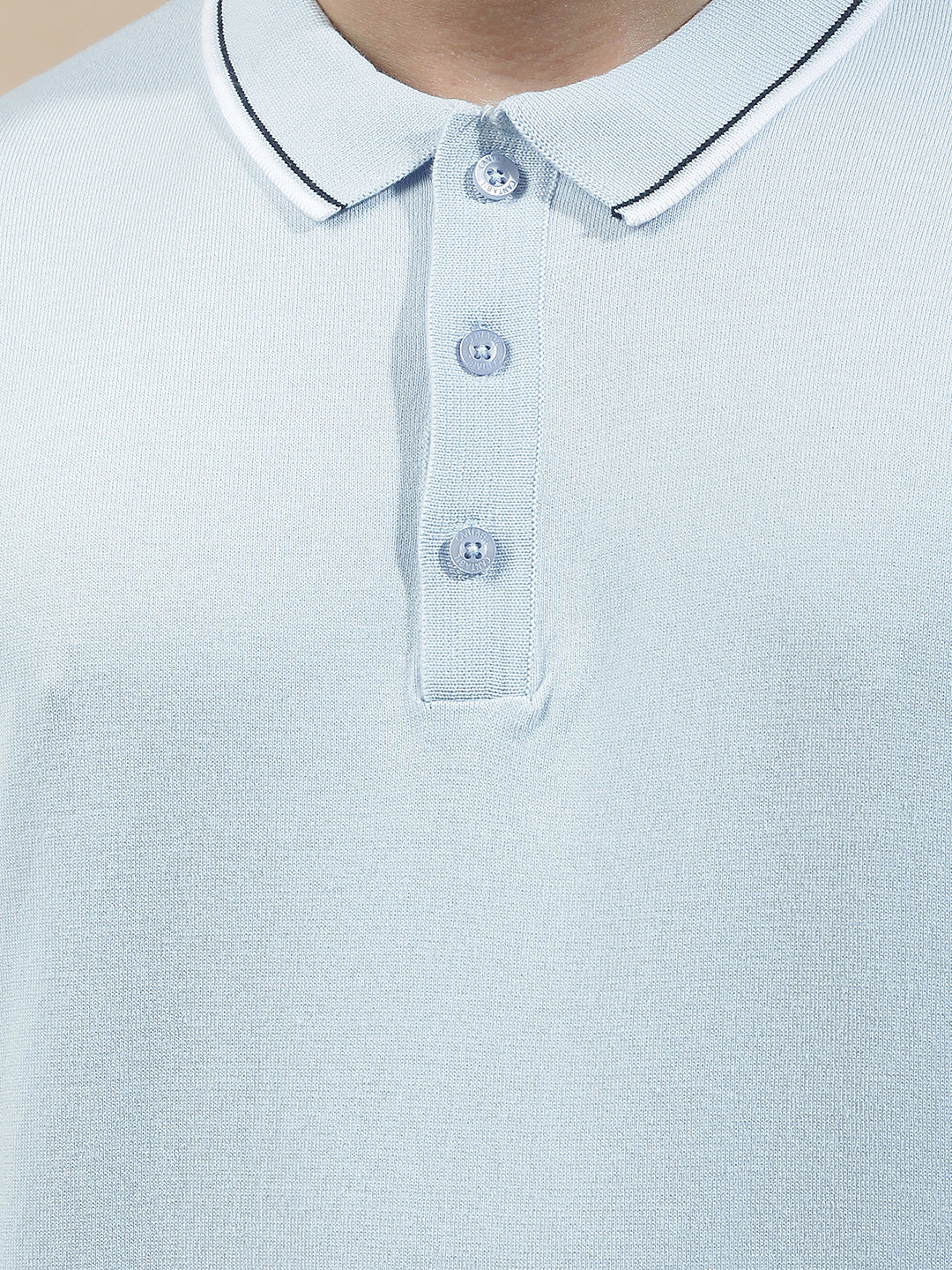 T-Shirt for Men | Breathable & Soft with Color Fastness Regular Fit Polo Neck Cotton Blend Fabric Solid Pattern - Image 6