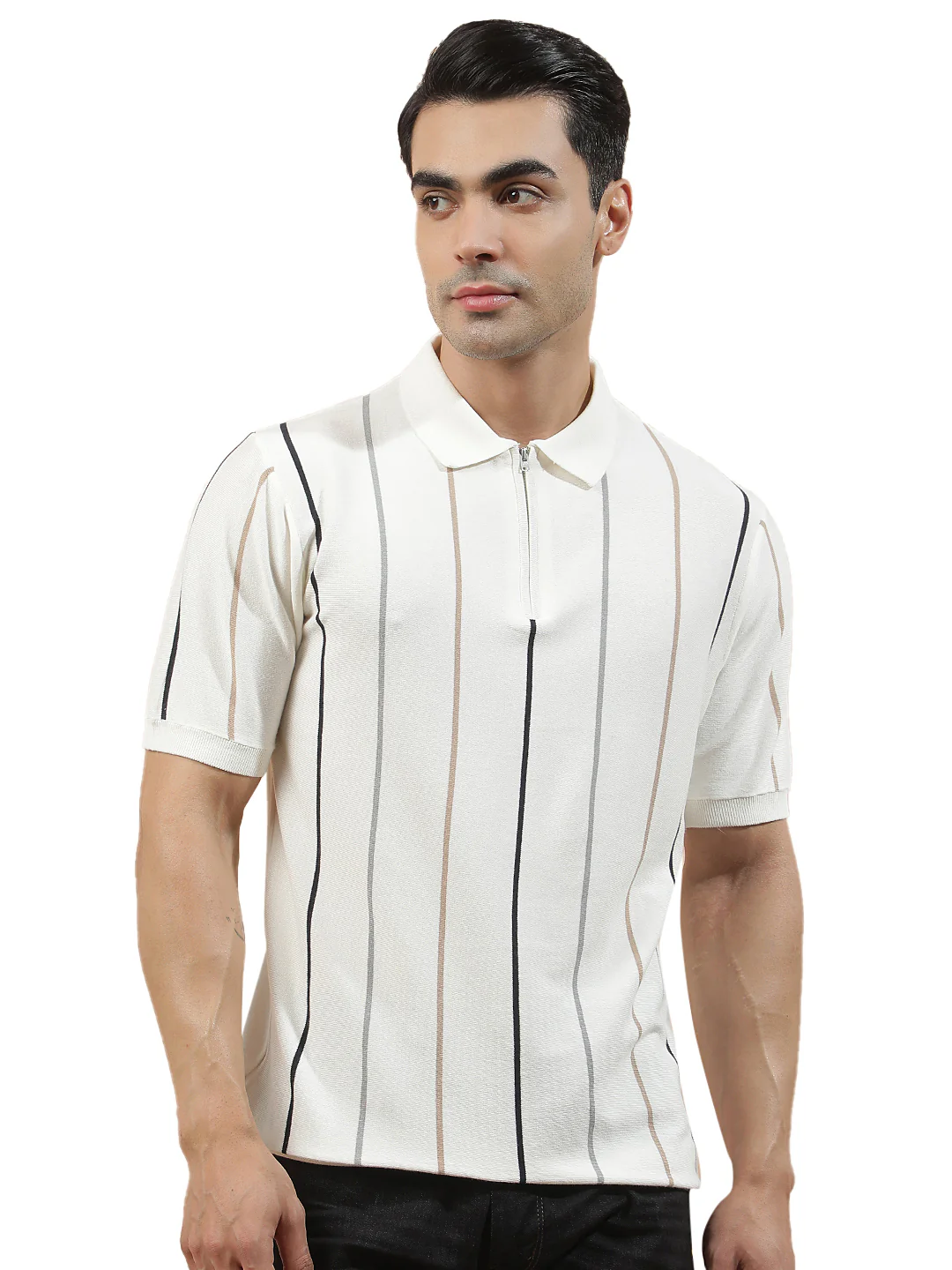 T-Shirt for Men | Breathable & Soft with Color Fastness Regular Fit Polo Neck Cotton Blend Fabric Solid Pattern - Image 9