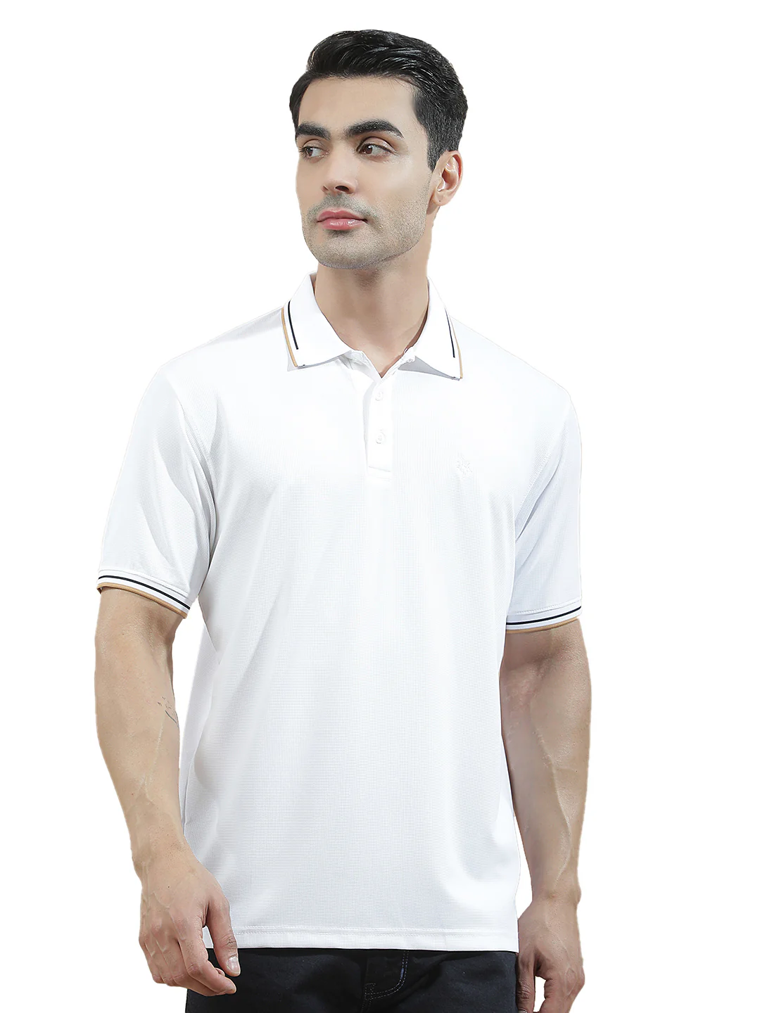 T-Shirt for Men | Breathable & Soft with Color Fastness Regular Fit Polo Neck Nylon Fabric Solid Pattern - Image 9