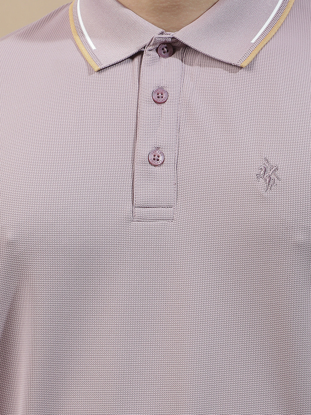 T-Shirt for Men | Breathable & Soft with Color Fastness Regular Fit Polo Neck Nylon Fabric Solid Pattern - Image 7