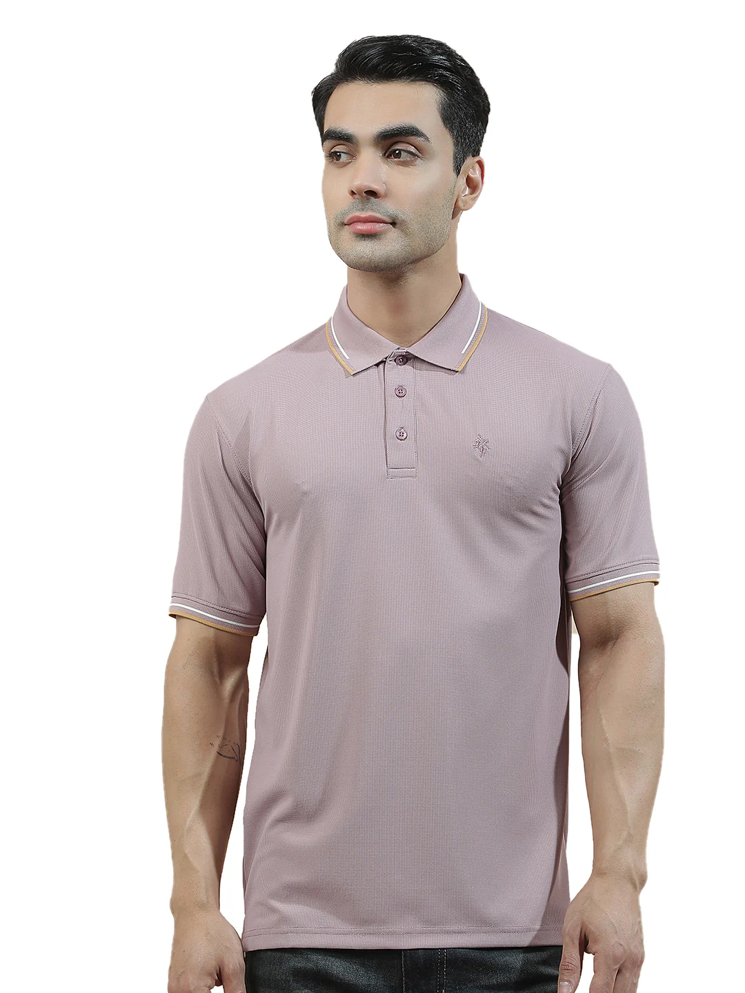 T-Shirt for Men | Breathable & Soft with Color Fastness Regular Fit Polo Neck Nylon Fabric Solid Pattern - Image 9