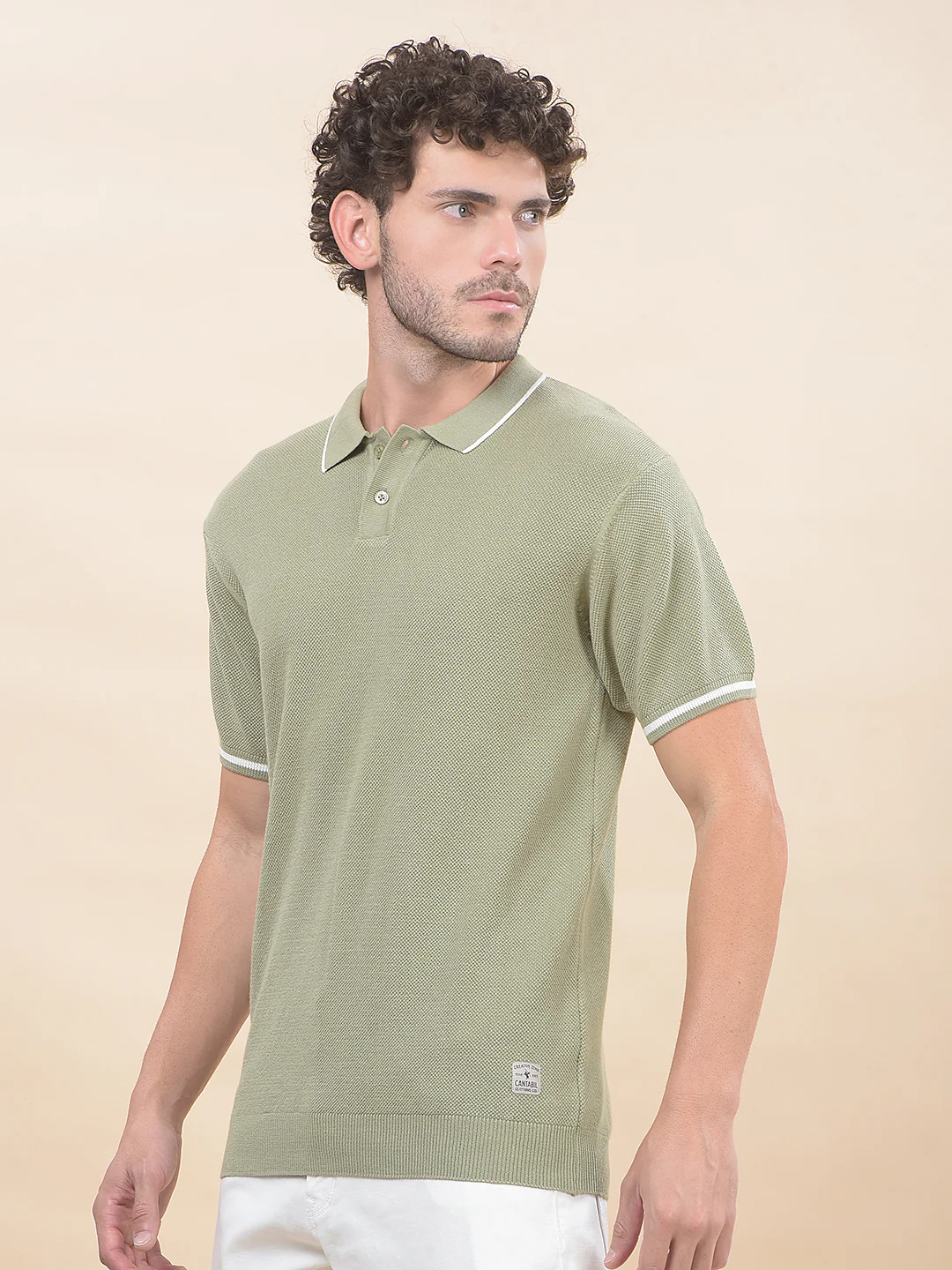 T-Shirt for Men | Breathable & Soft with Color Fastness Regular Fit Polo Neck Poly Cotton Fabric Cotton Blend Pattern - Image 5