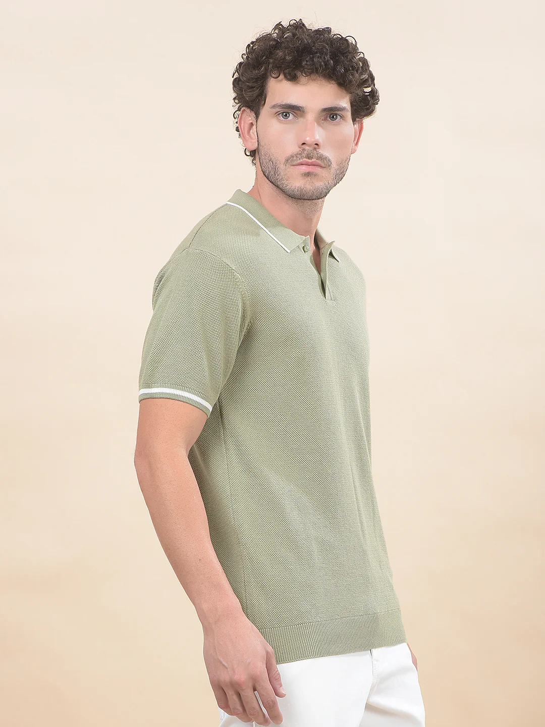 T-Shirt for Men | Breathable & Soft with Color Fastness Regular Fit Polo Neck Poly Cotton Fabric Cotton Blend Pattern - Image 6