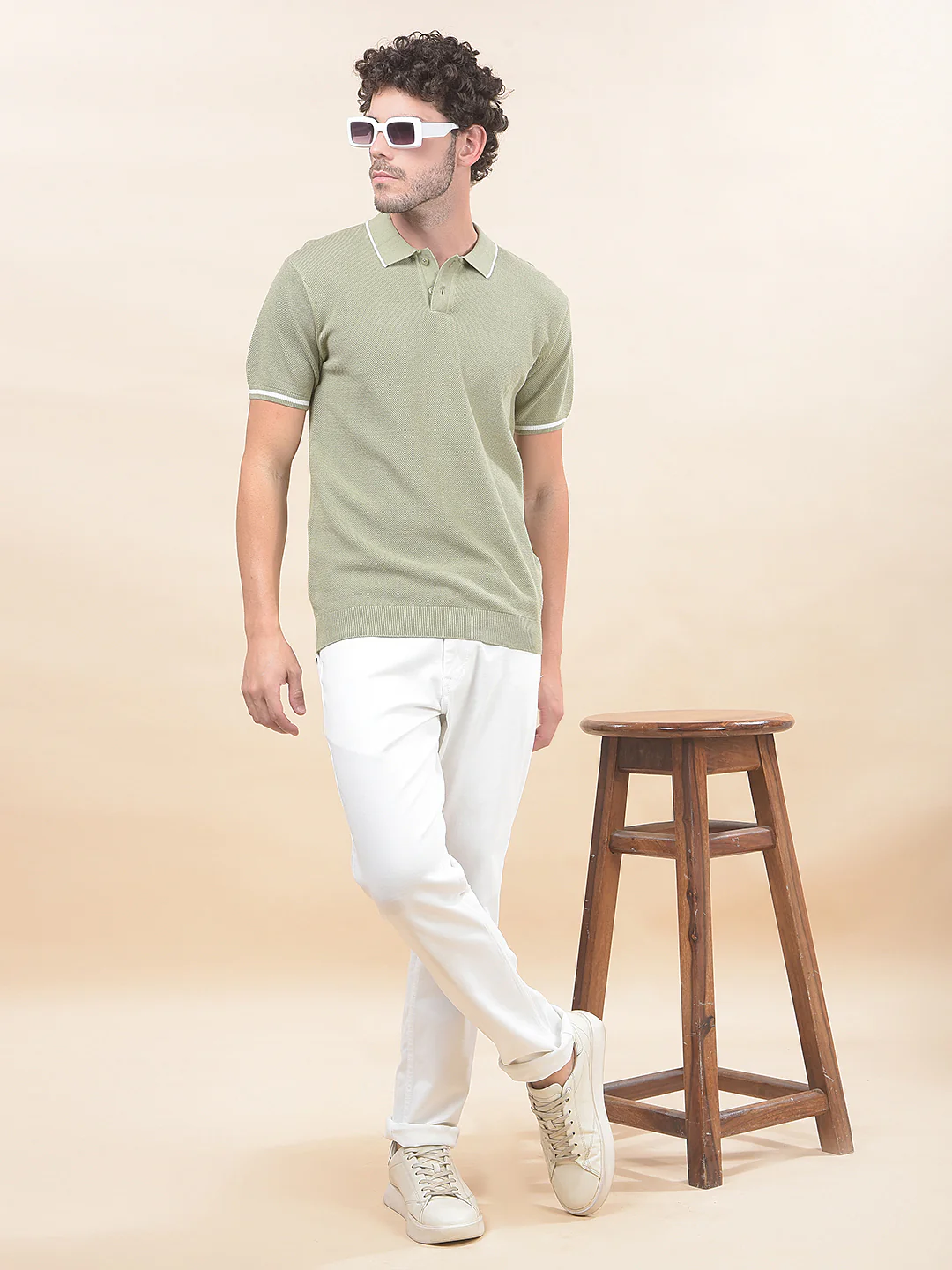 T-Shirt for Men | Breathable & Soft with Color Fastness Regular Fit Polo Neck Poly Cotton Fabric Cotton Blend Pattern - Image 8