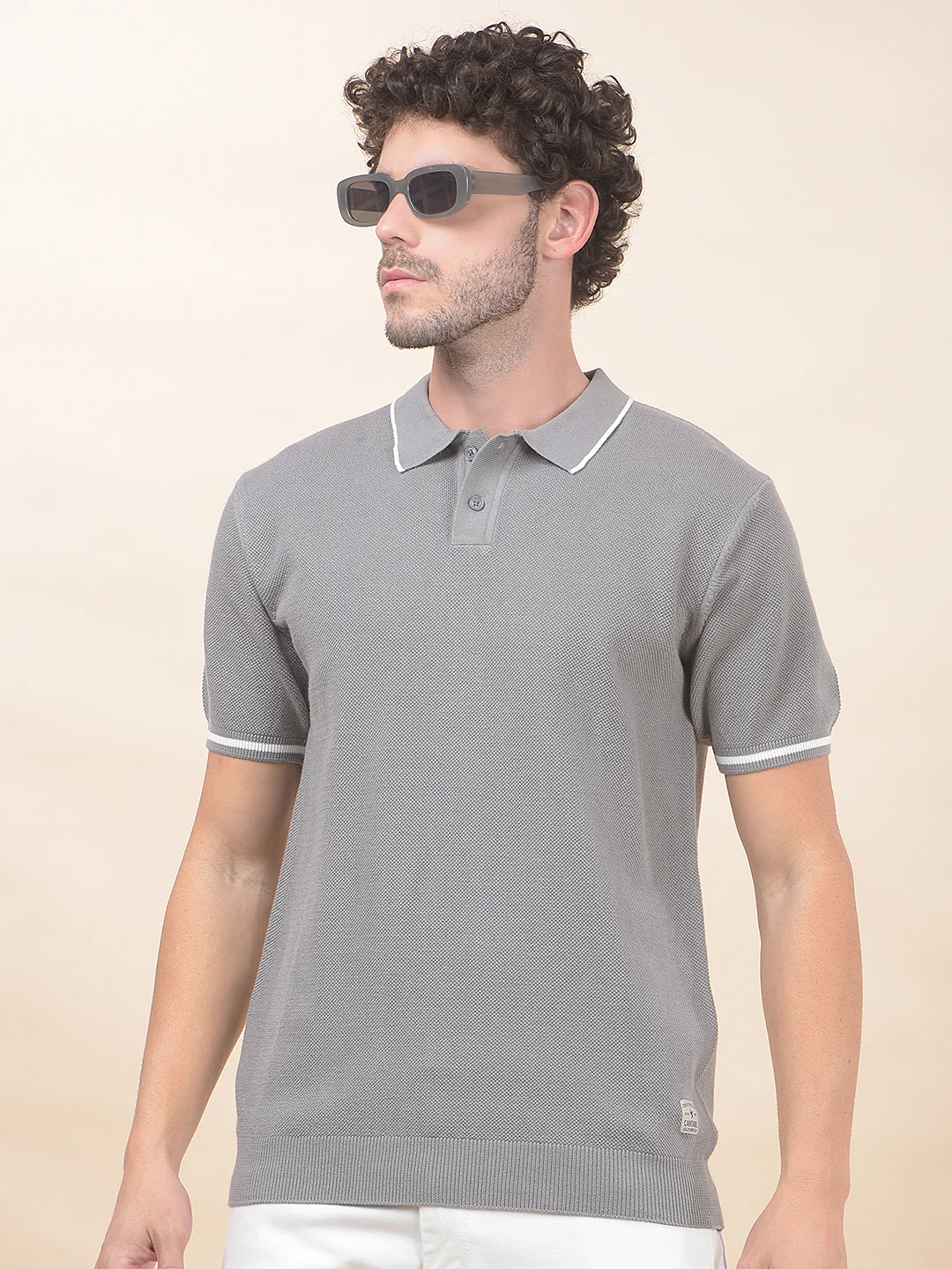 T-Shirt for Men | Breathable & Soft with Color Fastness Regular Fit Polo Neck Poly Cotton Fabric Cotton Blend Pattern - Image 8