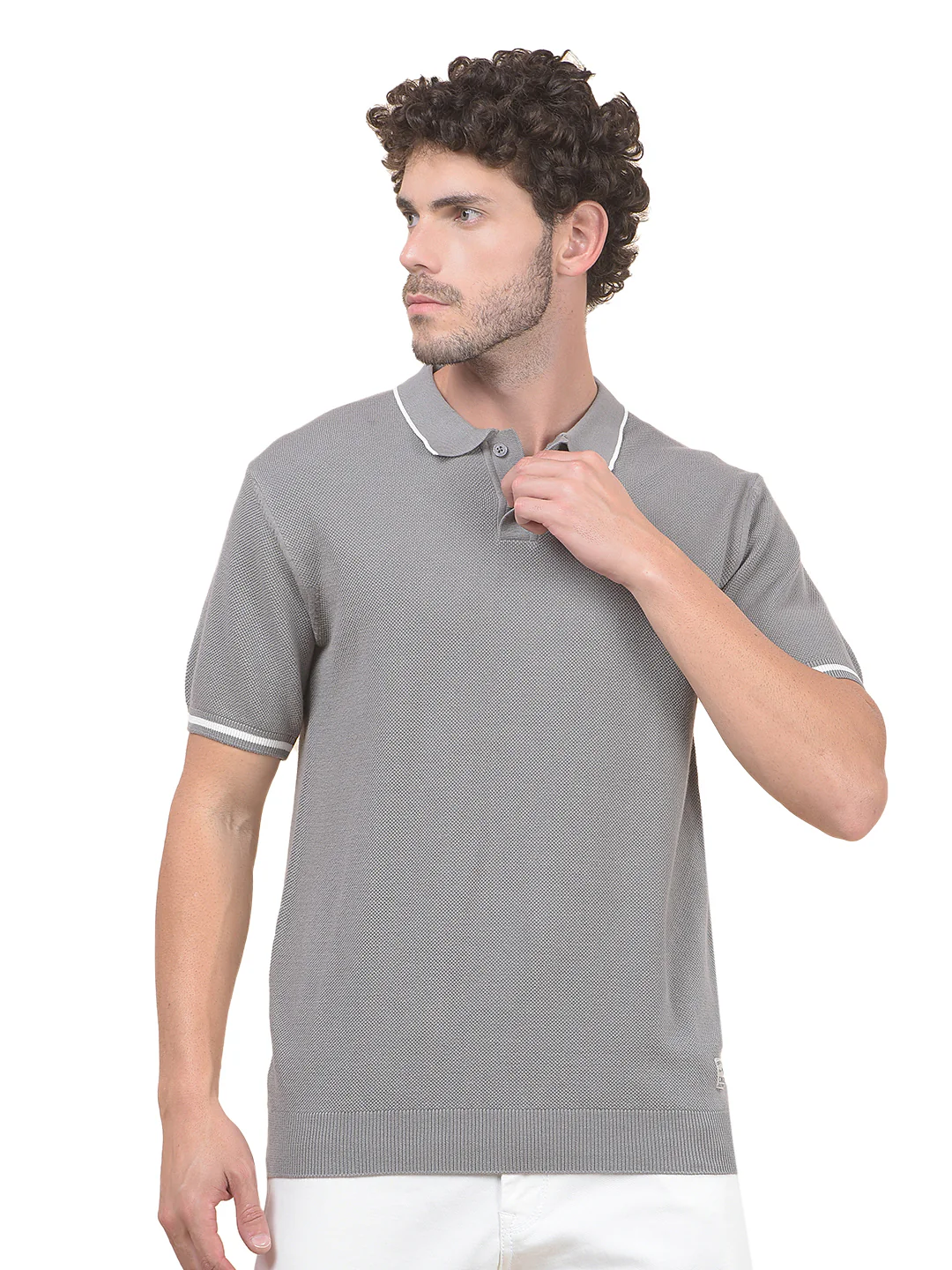T-Shirt for Men | Breathable & Soft with Color Fastness Regular Fit Polo Neck Poly Cotton Fabric Cotton Blend Pattern - Image 9