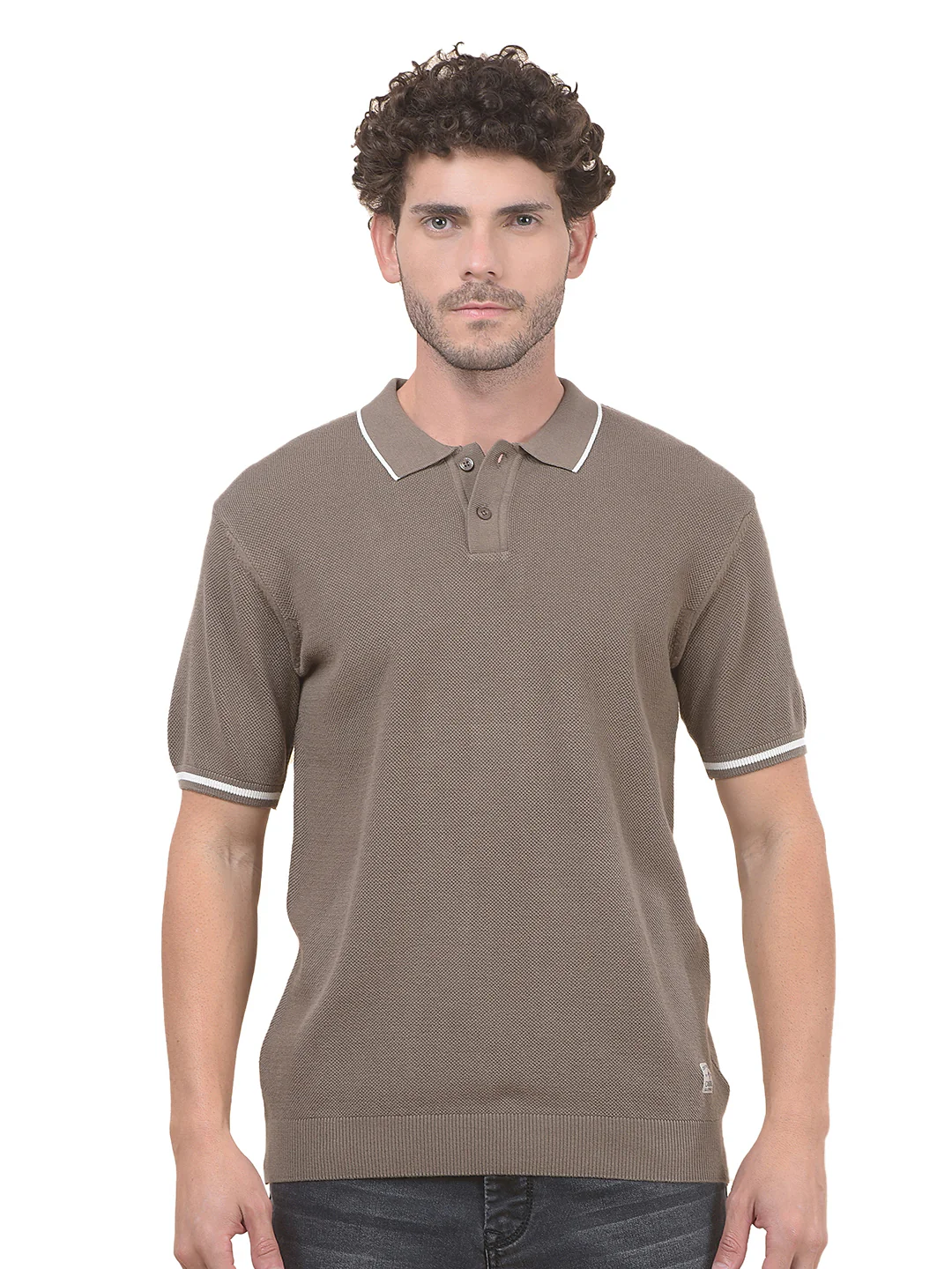 T-Shirt for Men | Breathable & Soft with Color Fastness Regular Fit Polo Neck Poly Cotton Fabric Cotton Blend Pattern - Image 8
