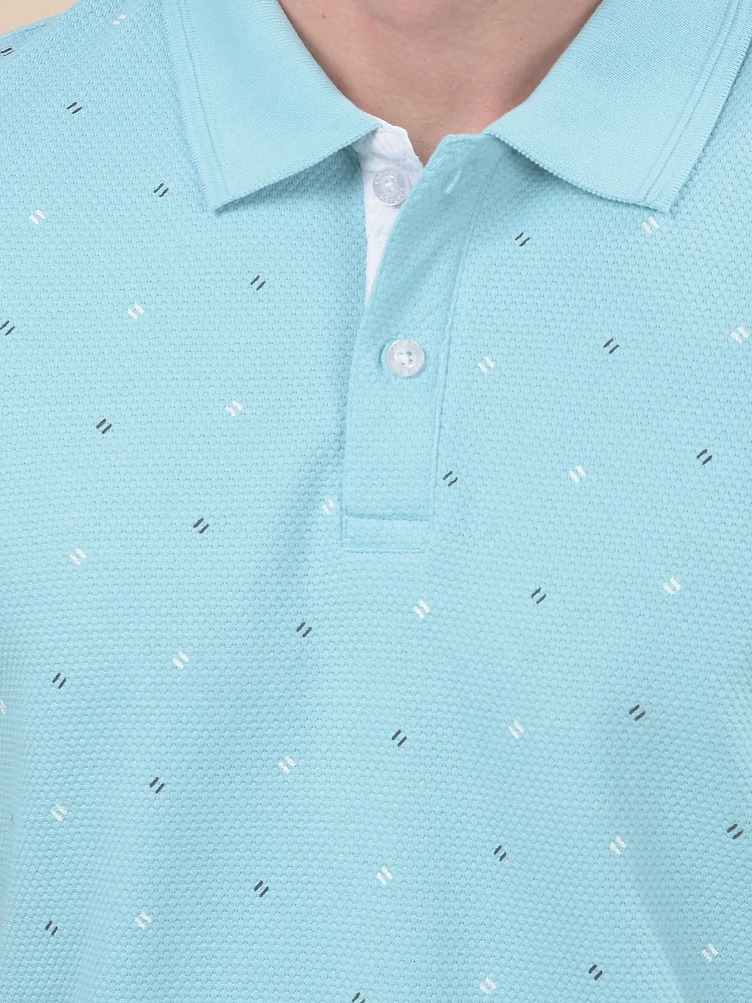 T-Shirt for Men | Breathable & Soft with Color Fastness Regular Fit Polo Neck Poly Cotton Fabric Printed Pattern - Image 6