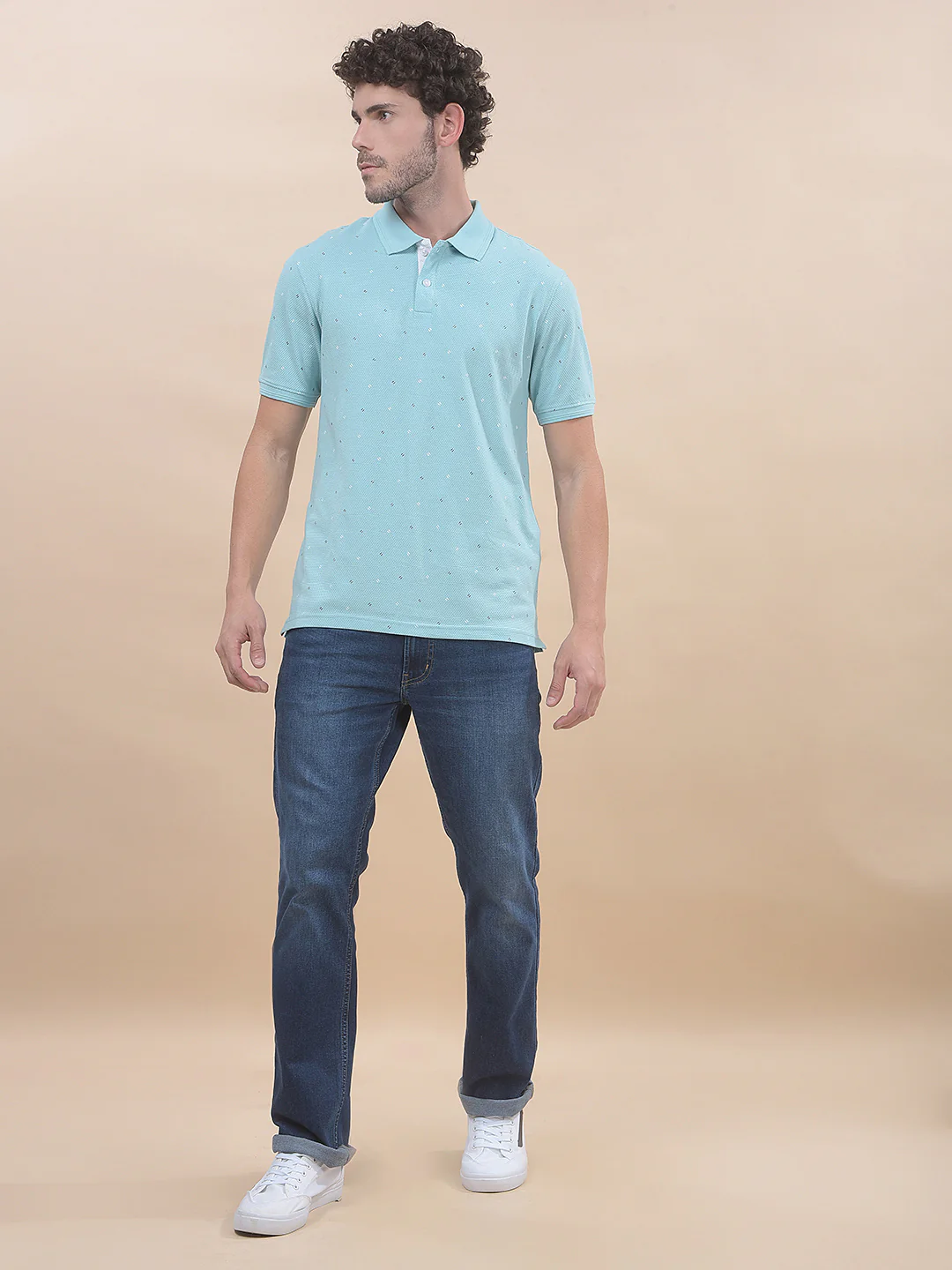 T-Shirt for Men | Breathable & Soft with Color Fastness Regular Fit Polo Neck Poly Cotton Fabric Printed Pattern - Image 7