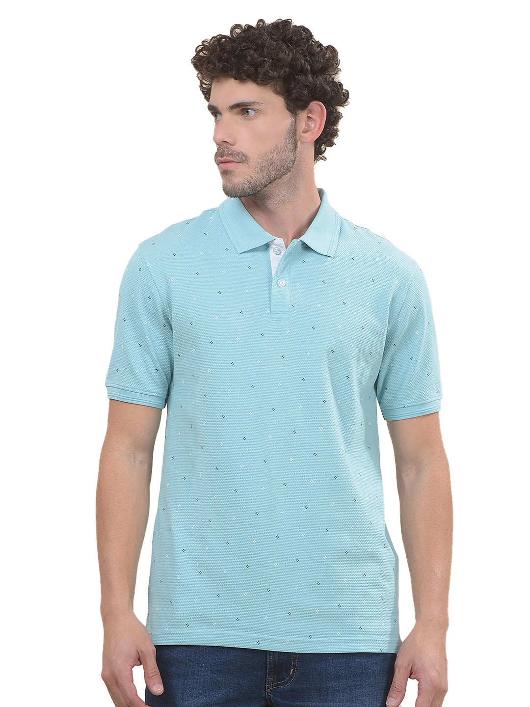 T-Shirt for Men | Breathable & Soft with Color Fastness Regular Fit Polo Neck Poly Cotton Fabric Printed Pattern - Image 9