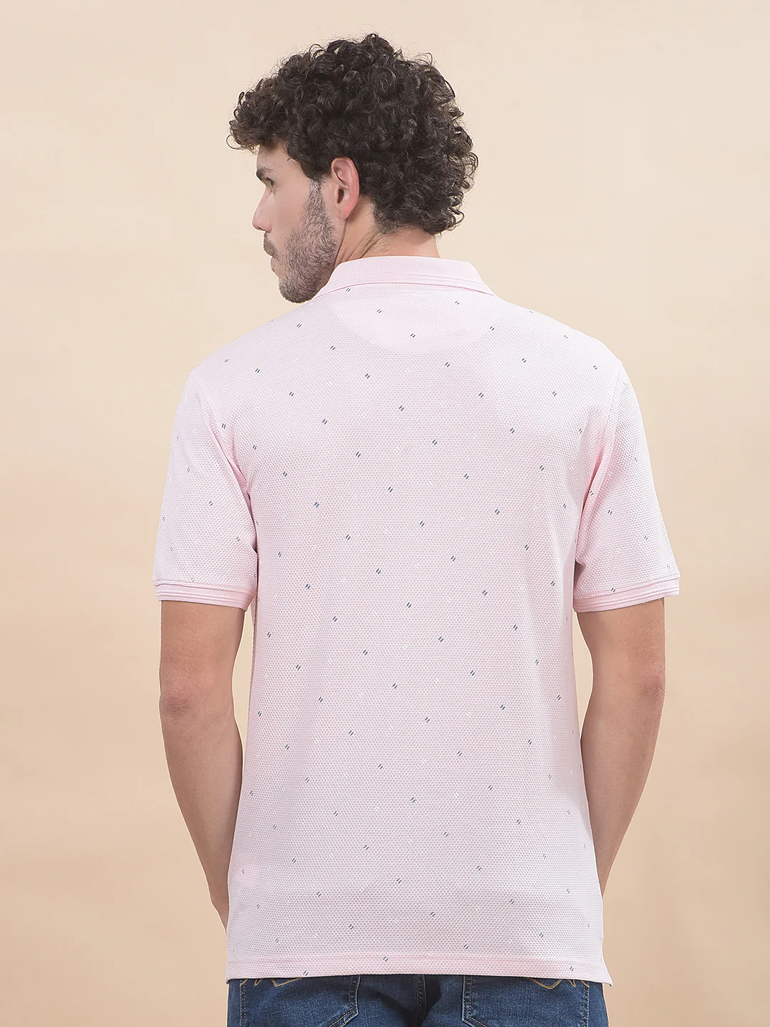 T-Shirt for Men | Breathable & Soft with Color Fastness Regular Fit Polo Neck Poly Cotton Fabric Printed Pattern - Image 2