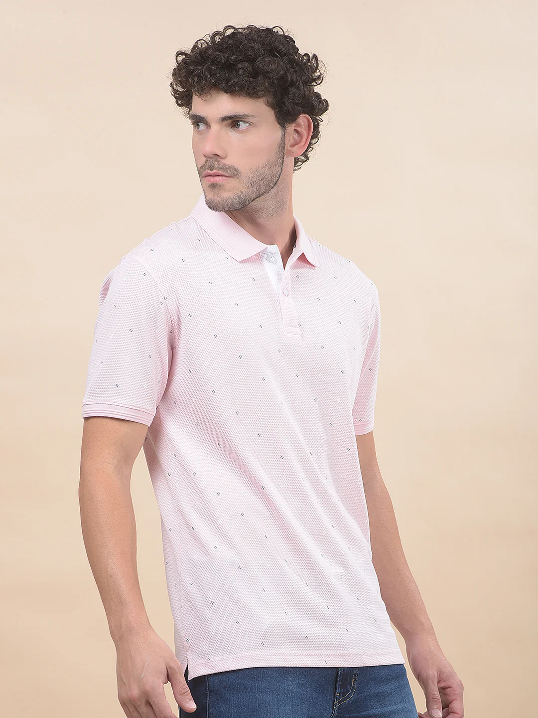 T-Shirt for Men | Breathable & Soft with Color Fastness Regular Fit Polo Neck Poly Cotton Fabric Printed Pattern - Image 5