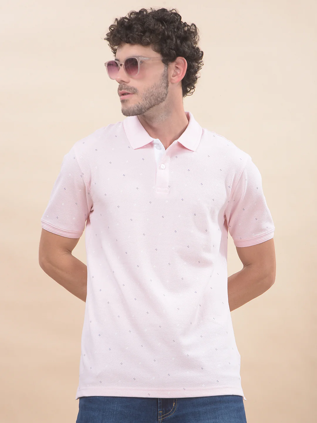 T-Shirt for Men | Breathable & Soft with Color Fastness Regular Fit Polo Neck Poly Cotton Fabric Printed Pattern - Image 8