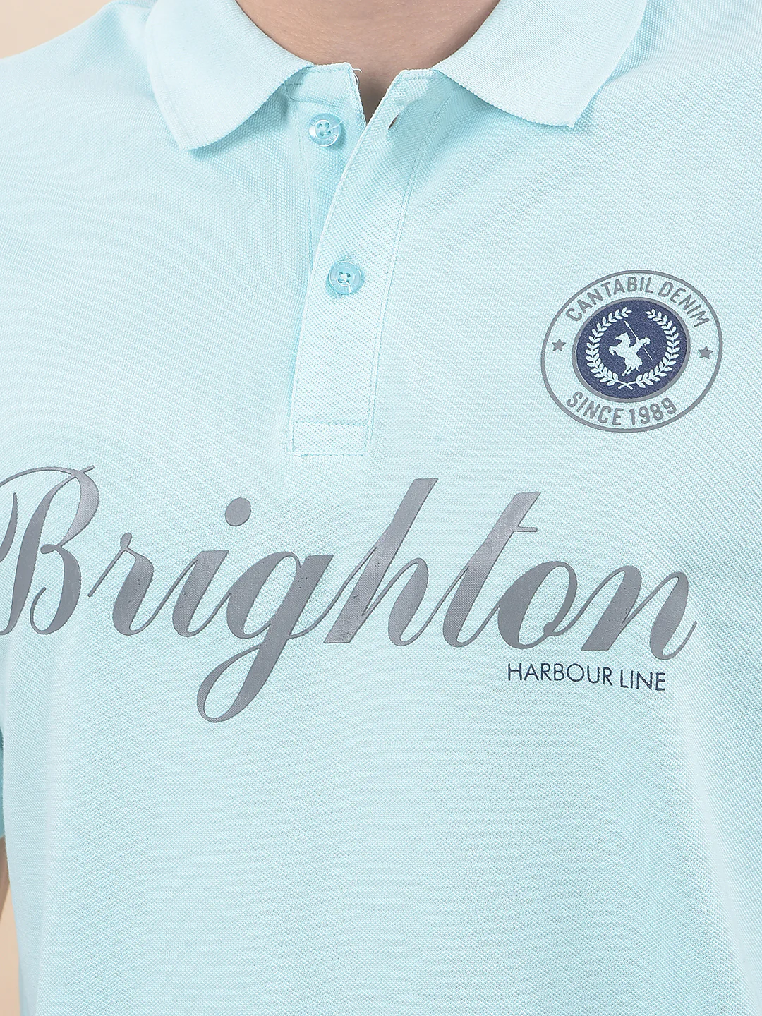 T-Shirt for Men | Breathable & Soft with Color Fastness Regular Fit Polo Neck Poly Cotton Fabric Printed Pattern - Image 6