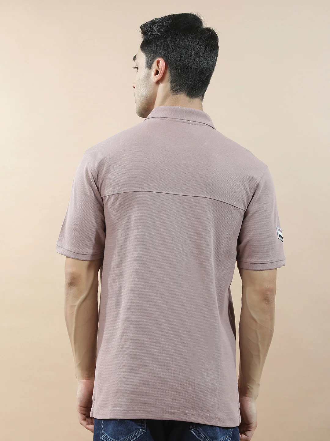 T-Shirt for Men | Breathable & Soft with Color Fastness Regular Fit Polo Neck Poly Cotton Fabric Printed Pattern - Image 3
