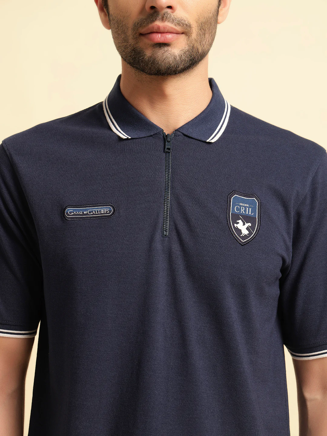 T-Shirt for Men | Breathable & Soft with Color Fastness Regular Fit Polo Neck Poly Cotton Fabric Solid Pattern - Image 7