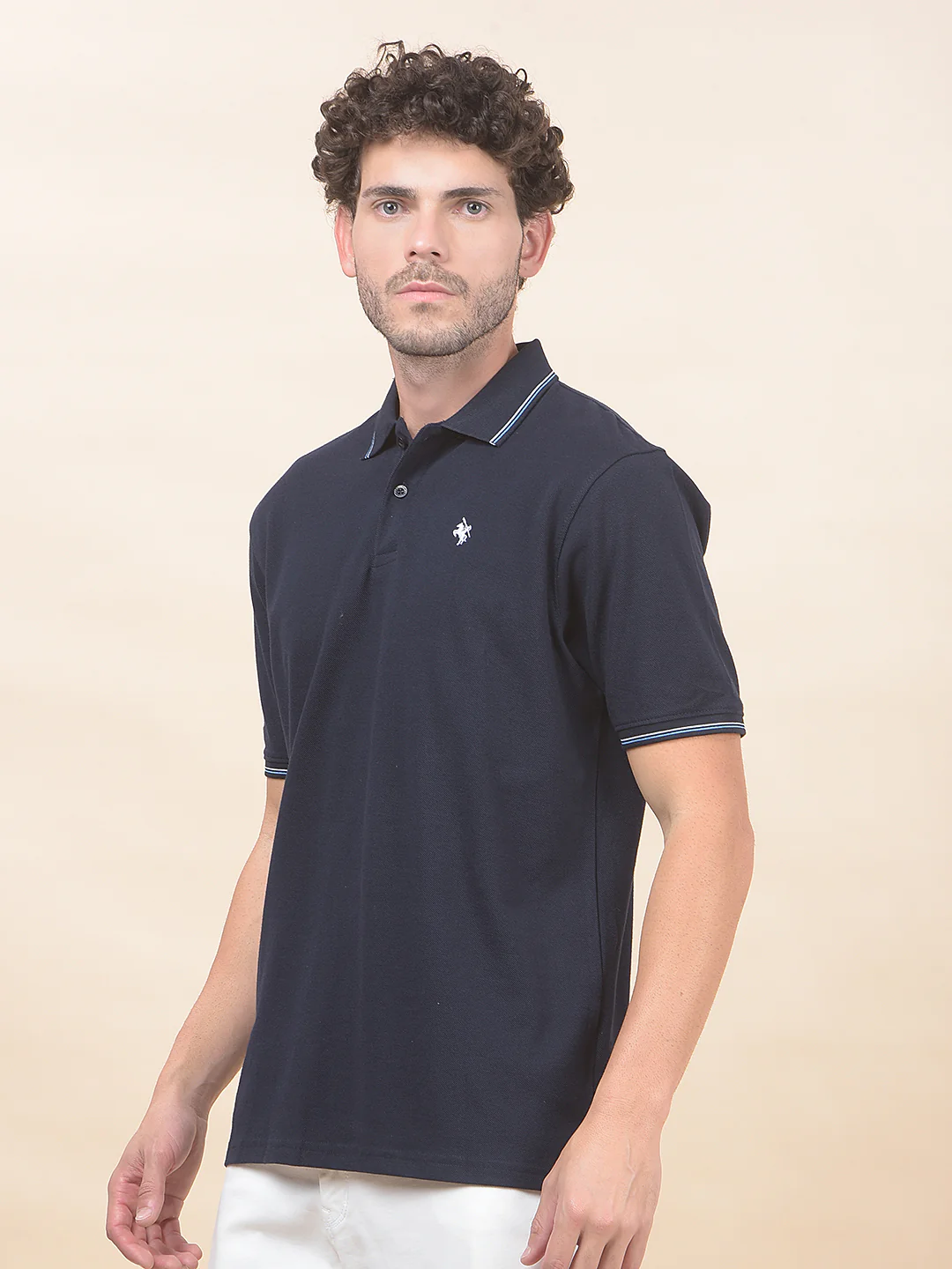 T-Shirt for Men | Breathable & Soft with Color Fastness Regular Fit Polo Neck Poly Cotton Fabric Solid Pattern - Image 6