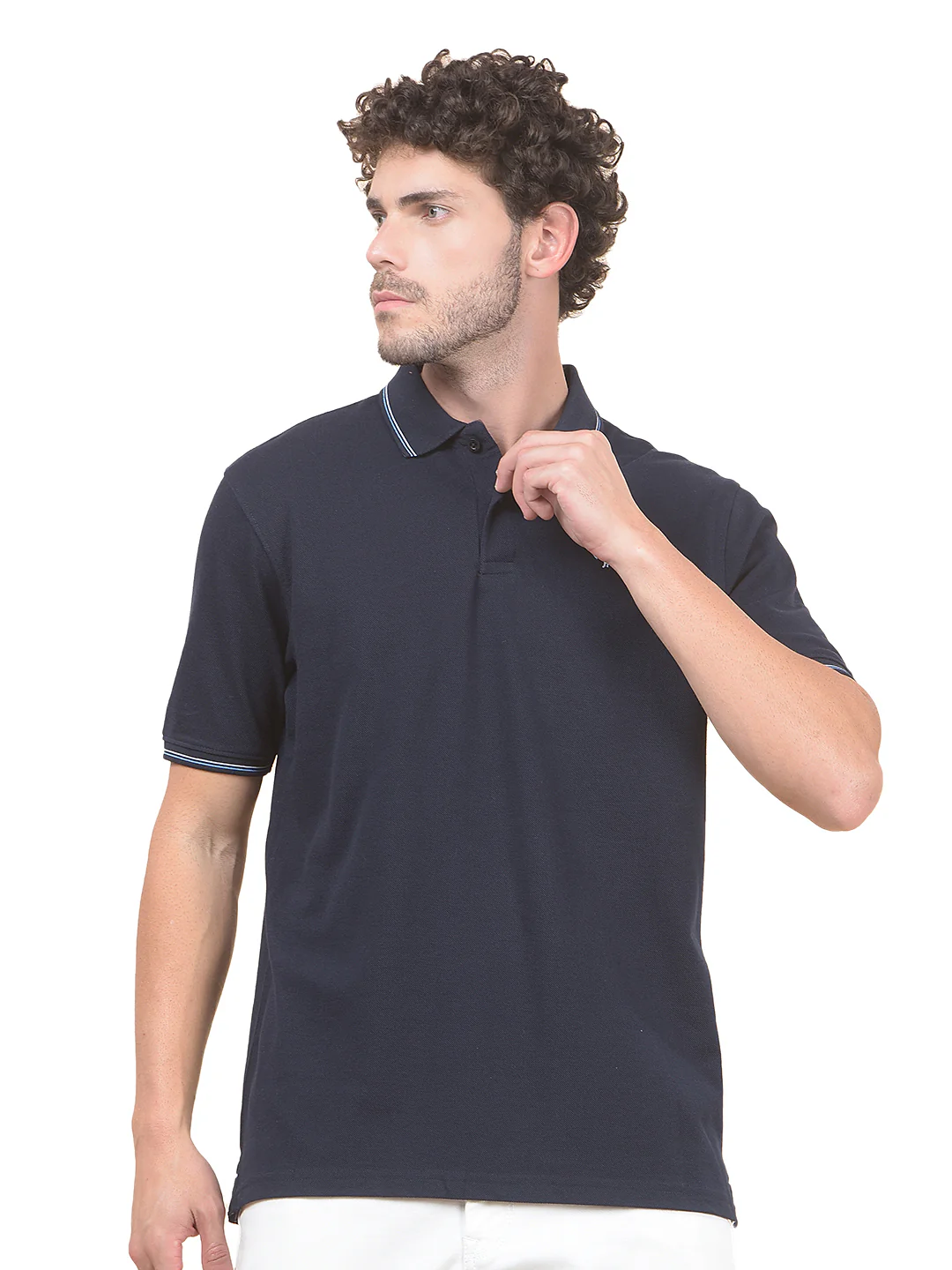 T-Shirt for Men | Breathable & Soft with Color Fastness Regular Fit Polo Neck Poly Cotton Fabric Solid Pattern - Image 9