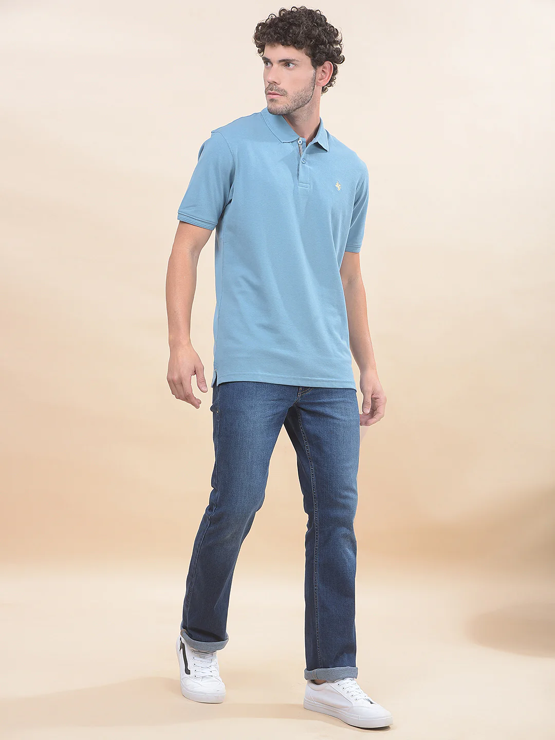 T-Shirt for Men | Breathable & Soft with Color Fastness Regular Fit Polo Neck Poly Cotton Fabric Solid Pattern - Image 8