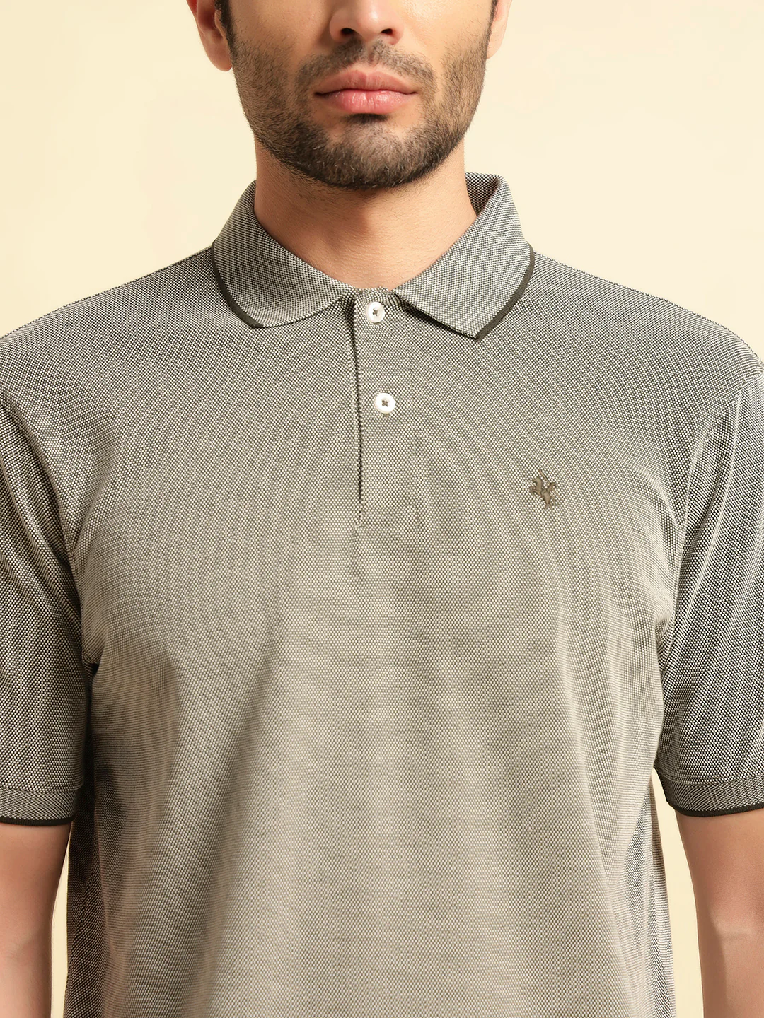 T-Shirt for Men | Breathable & Soft with Color Fastness Regular Fit Polo Neck Poly Cotton Fabric Solid Pattern - Image 6