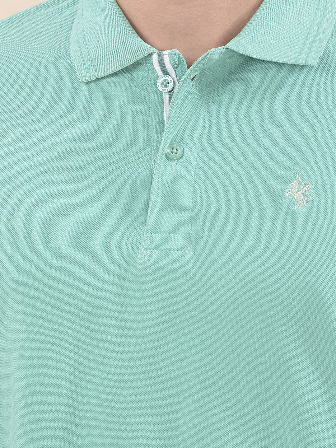 T-Shirt for Men | Breathable & Soft with Color Fastness Regular Fit Polo Neck Poly Cotton Fabric Solid Pattern - Image 6