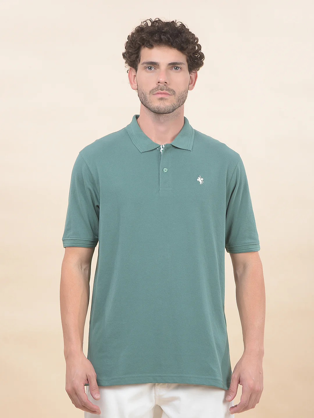 T-Shirt for Men | Breathable & Soft with Color Fastness Regular Fit Polo Neck Poly Cotton Fabric Solid Pattern - Image 5