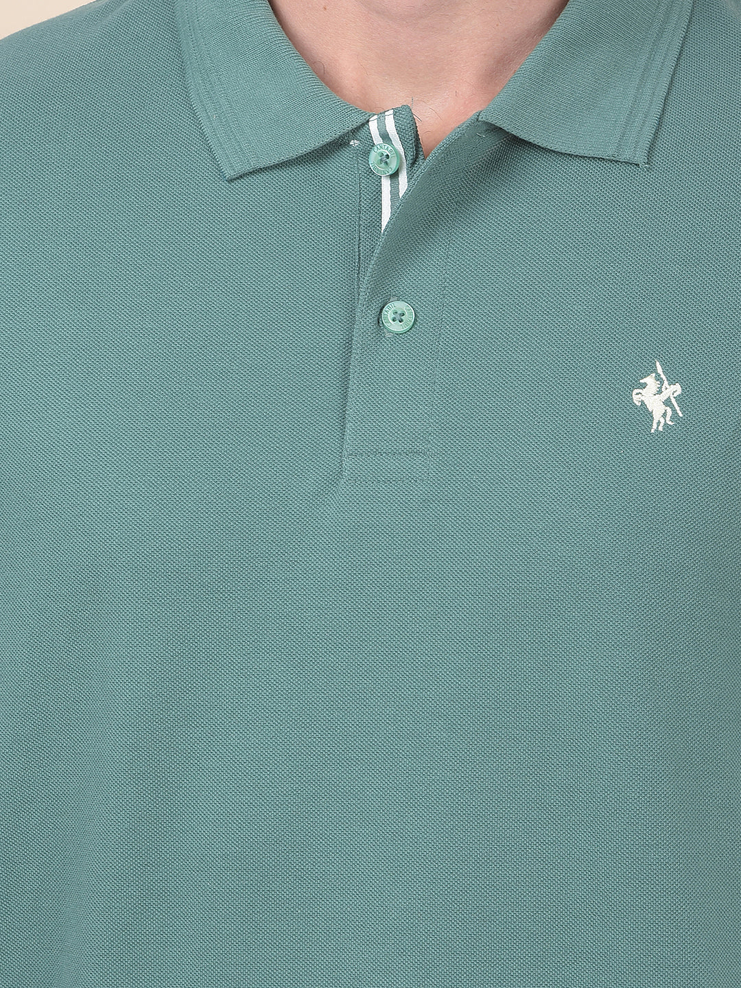 T-Shirt for Men | Breathable & Soft with Color Fastness Regular Fit Polo Neck Poly Cotton Fabric Solid Pattern - Image 9