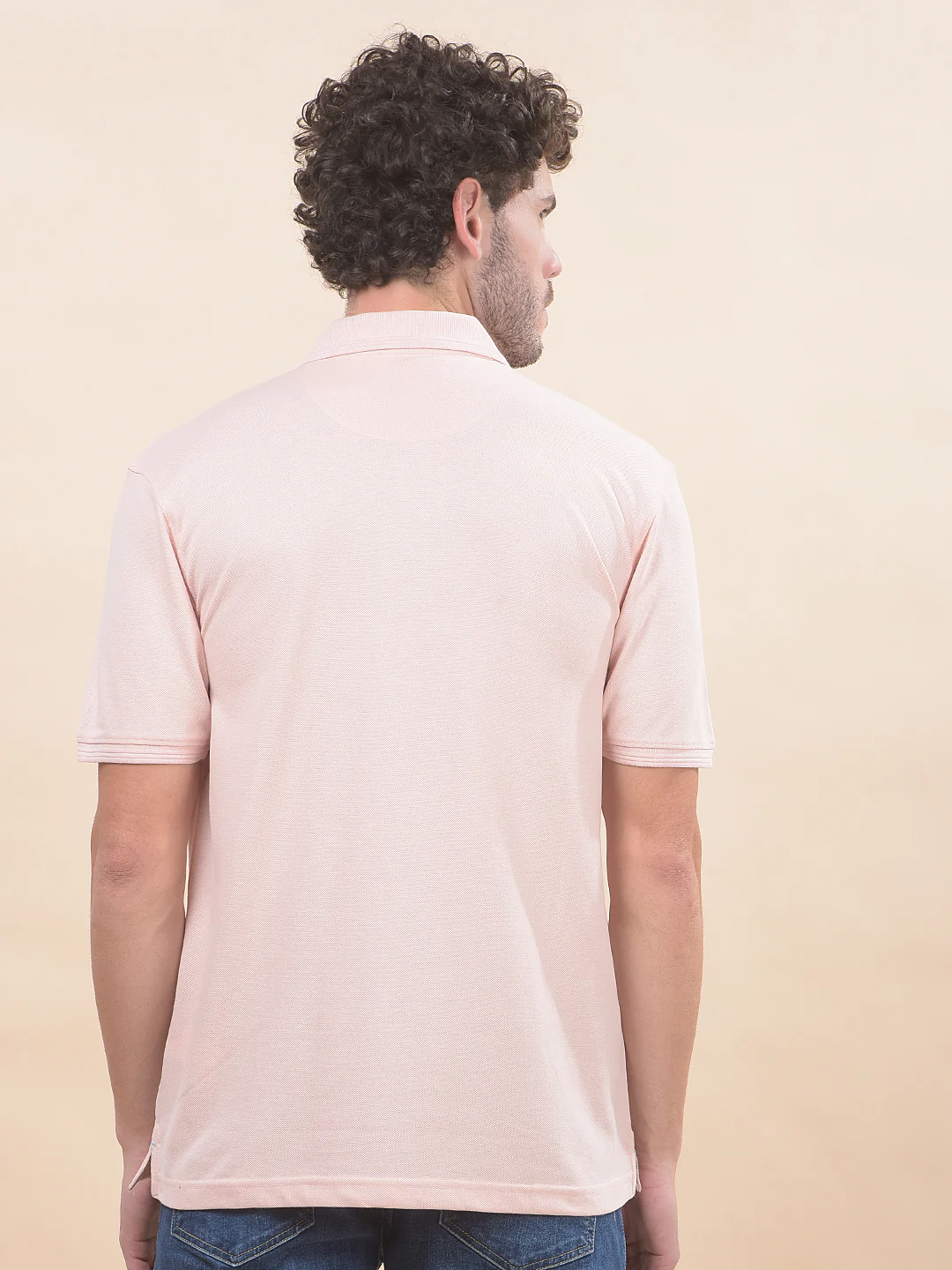 T-Shirt for Men | Breathable & Soft with Color Fastness Regular Fit Polo Neck Poly Cotton Fabric Solid Pattern - Image 4