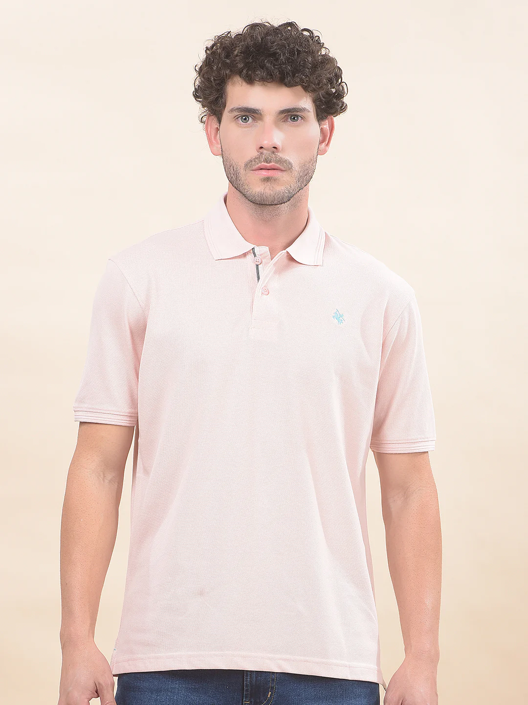 T-Shirt for Men | Breathable & Soft with Color Fastness Regular Fit Polo Neck Poly Cotton Fabric Solid Pattern - Image 5