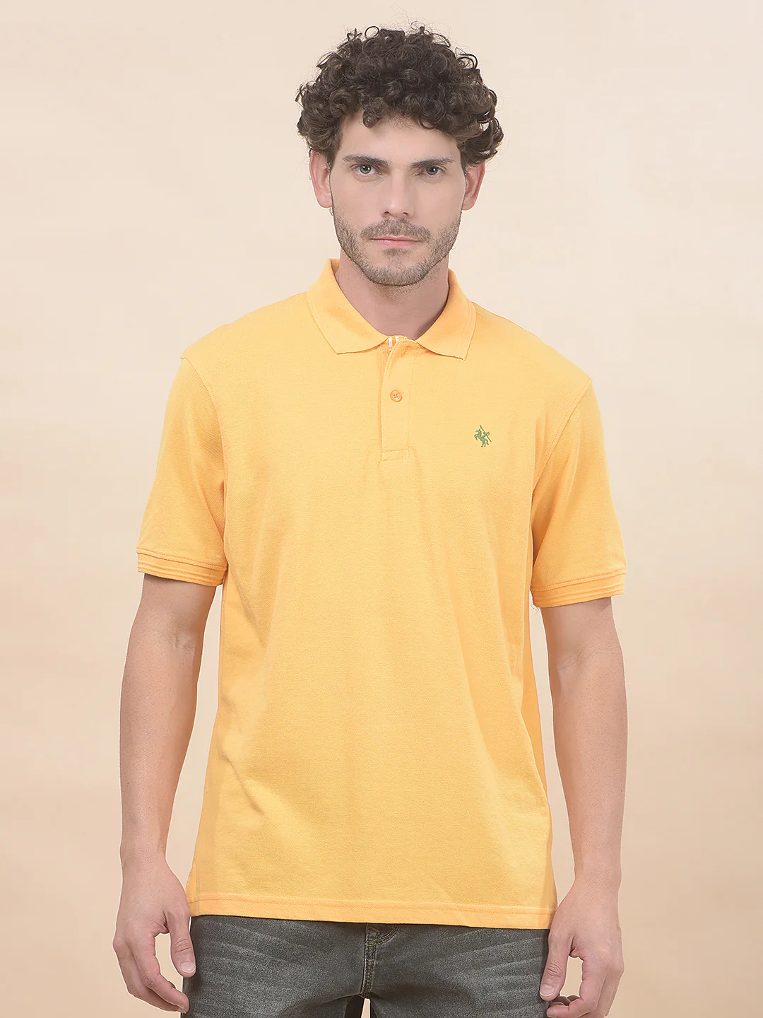 T-Shirt for Men | Breathable & Soft with Color Fastness Regular Fit Polo Neck Poly Cotton Fabric Solid Pattern - Image 4
