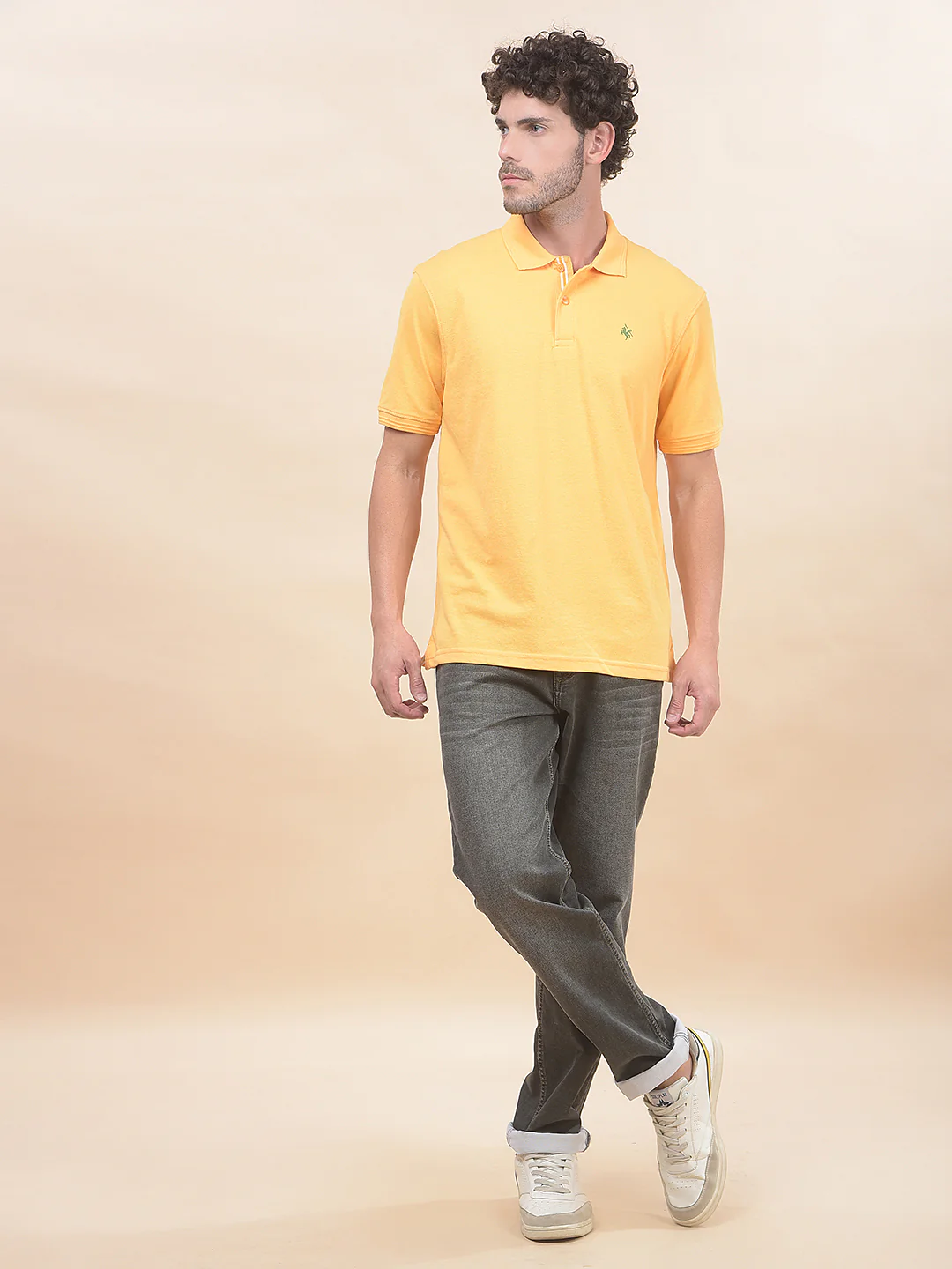 T-Shirt for Men | Breathable & Soft with Color Fastness Regular Fit Polo Neck Poly Cotton Fabric Solid Pattern - Image 8