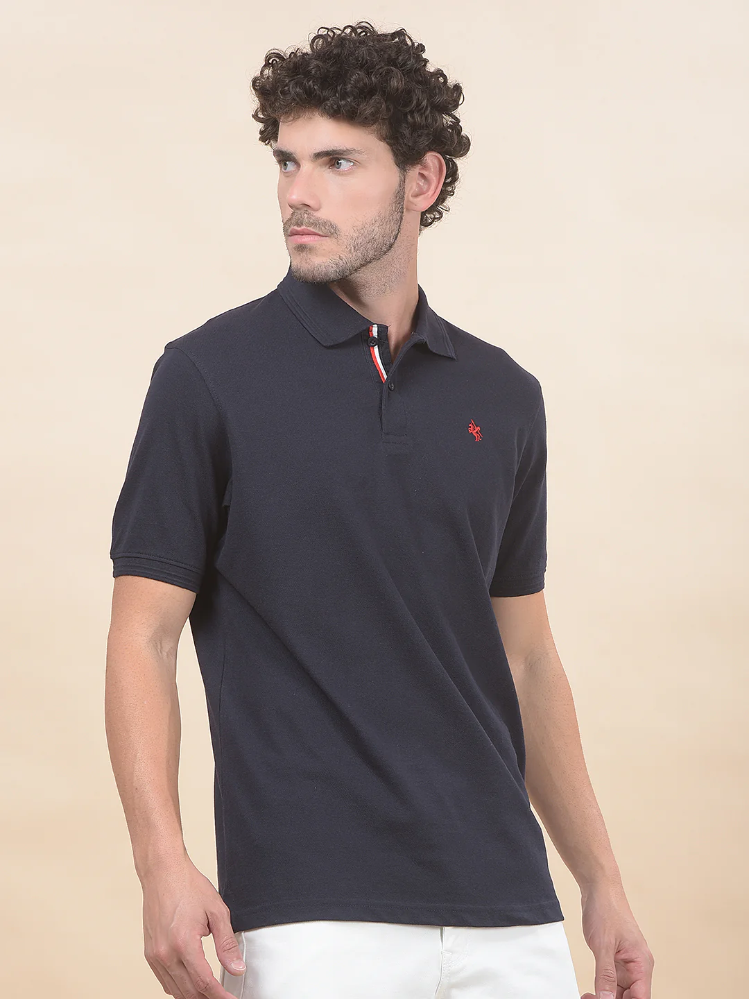 T-Shirt for Men | Breathable & Soft with Color Fastness Regular Fit Polo Neck Poly Cotton Fabric Solid Pattern - Image 5