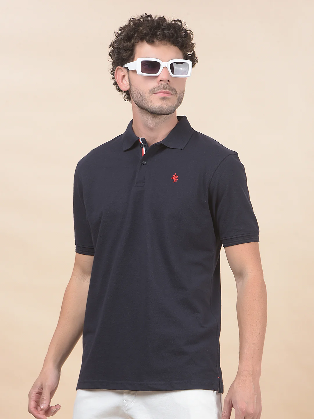 T-Shirt for Men | Breathable & Soft with Color Fastness Regular Fit Polo Neck Poly Cotton Fabric Solid Pattern - Image 8
