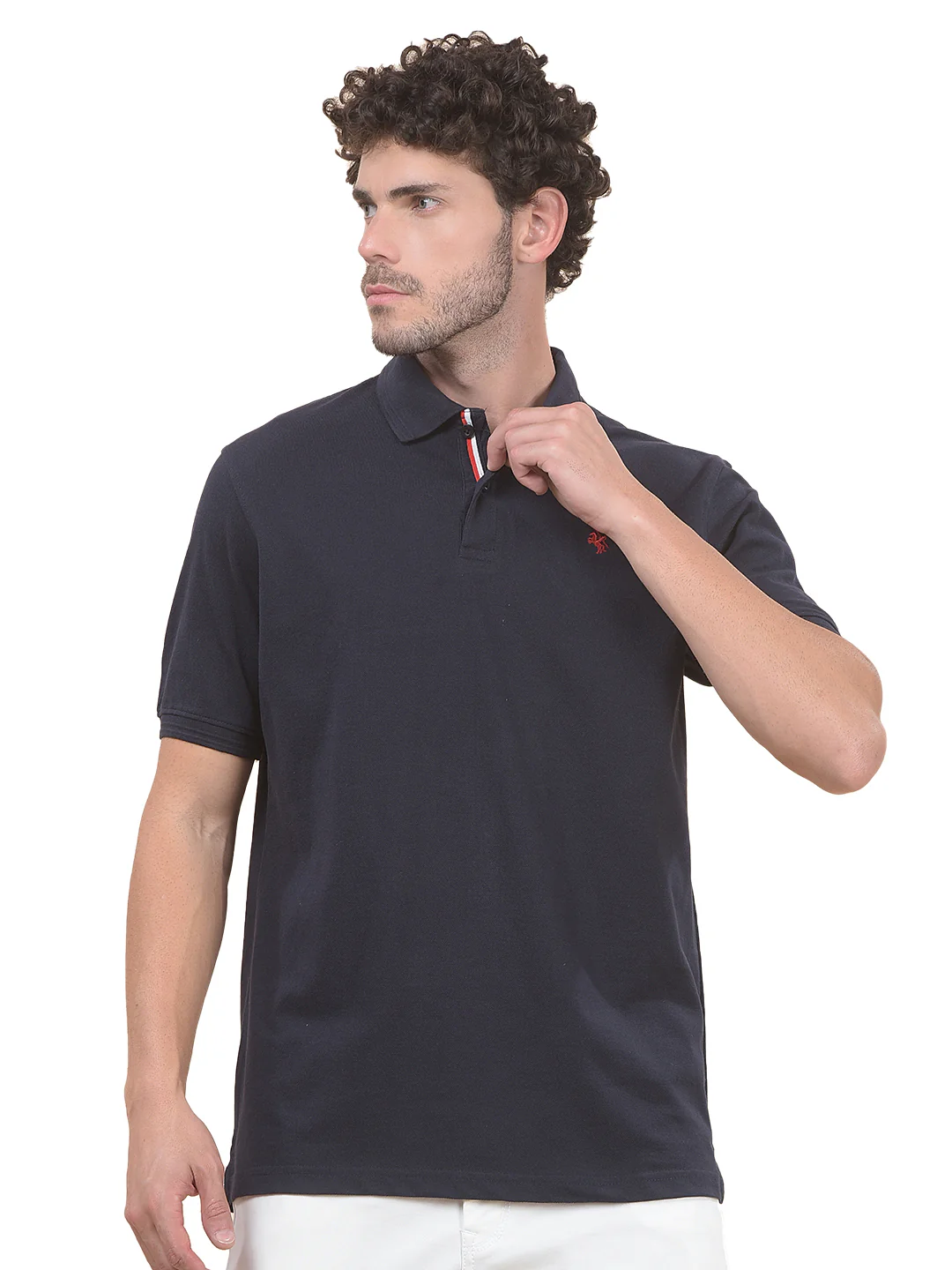 T-Shirt for Men | Breathable & Soft with Color Fastness Regular Fit Polo Neck Poly Cotton Fabric Solid Pattern - Image 9