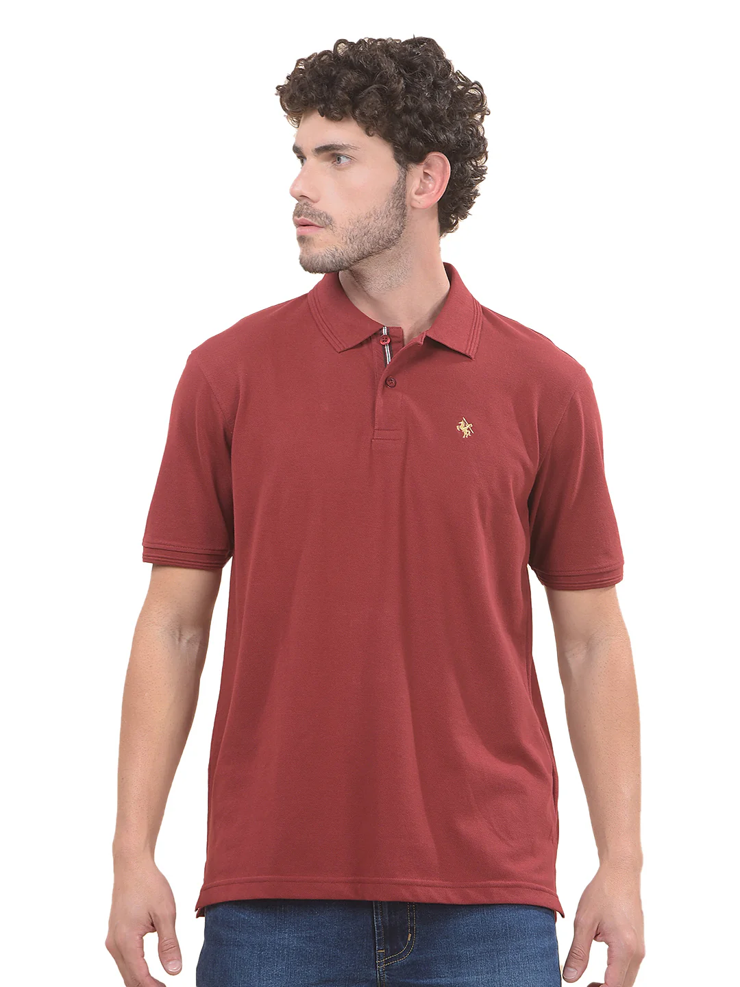 T-Shirt for Men | Breathable & Soft with Color Fastness Regular Fit Polo Neck Poly Cotton Fabric Solid Pattern - Image 9