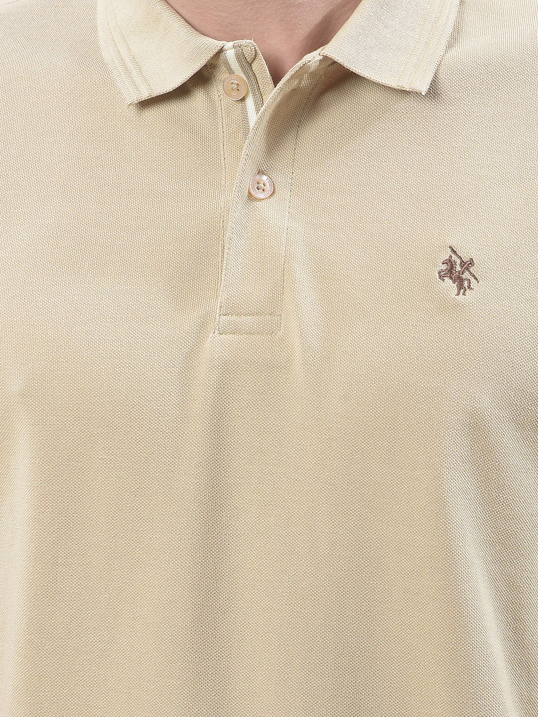 T-Shirt for Men | Breathable & Soft with Color Fastness Regular Fit Polo Neck Poly Cotton Fabric Solid Pattern - Image 2