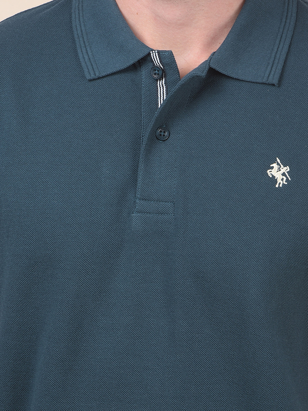 T-Shirt for Men | Breathable & Soft with Color Fastness Regular Fit Polo Neck Poly Cotton Fabric Solid Pattern - Image 6