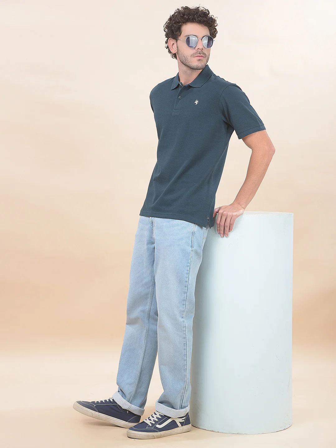 T-Shirt for Men | Breathable & Soft with Color Fastness Regular Fit Polo Neck Poly Cotton Fabric Solid Pattern - Image 8