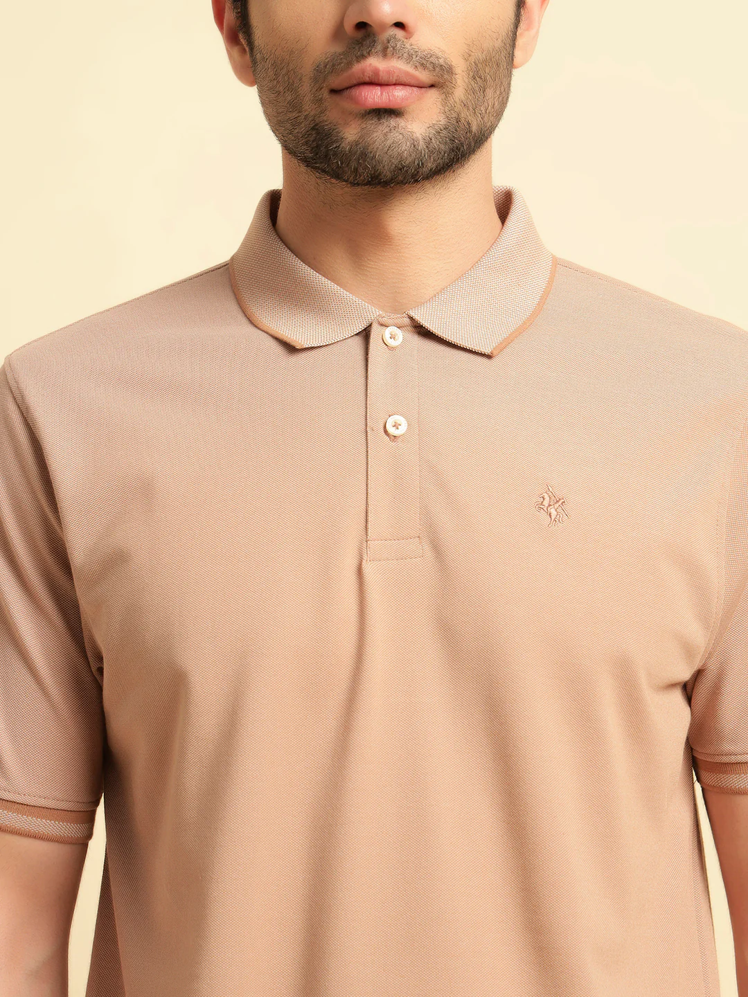 T-Shirt for Men | Breathable & Soft with Color Fastness Regular Fit Polo Neck Poly Cotton Fabric Solid Pattern - Image 6