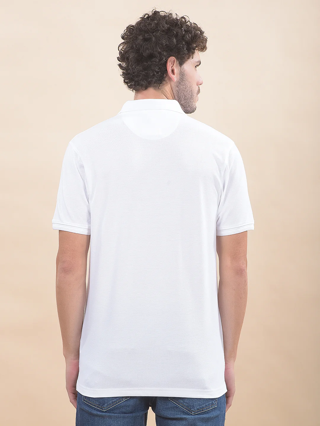 T-Shirt for Men | Breathable & Soft with Color Fastness Regular Fit Polo Neck Poly Cotton Fabric Solid Pattern - Image 2