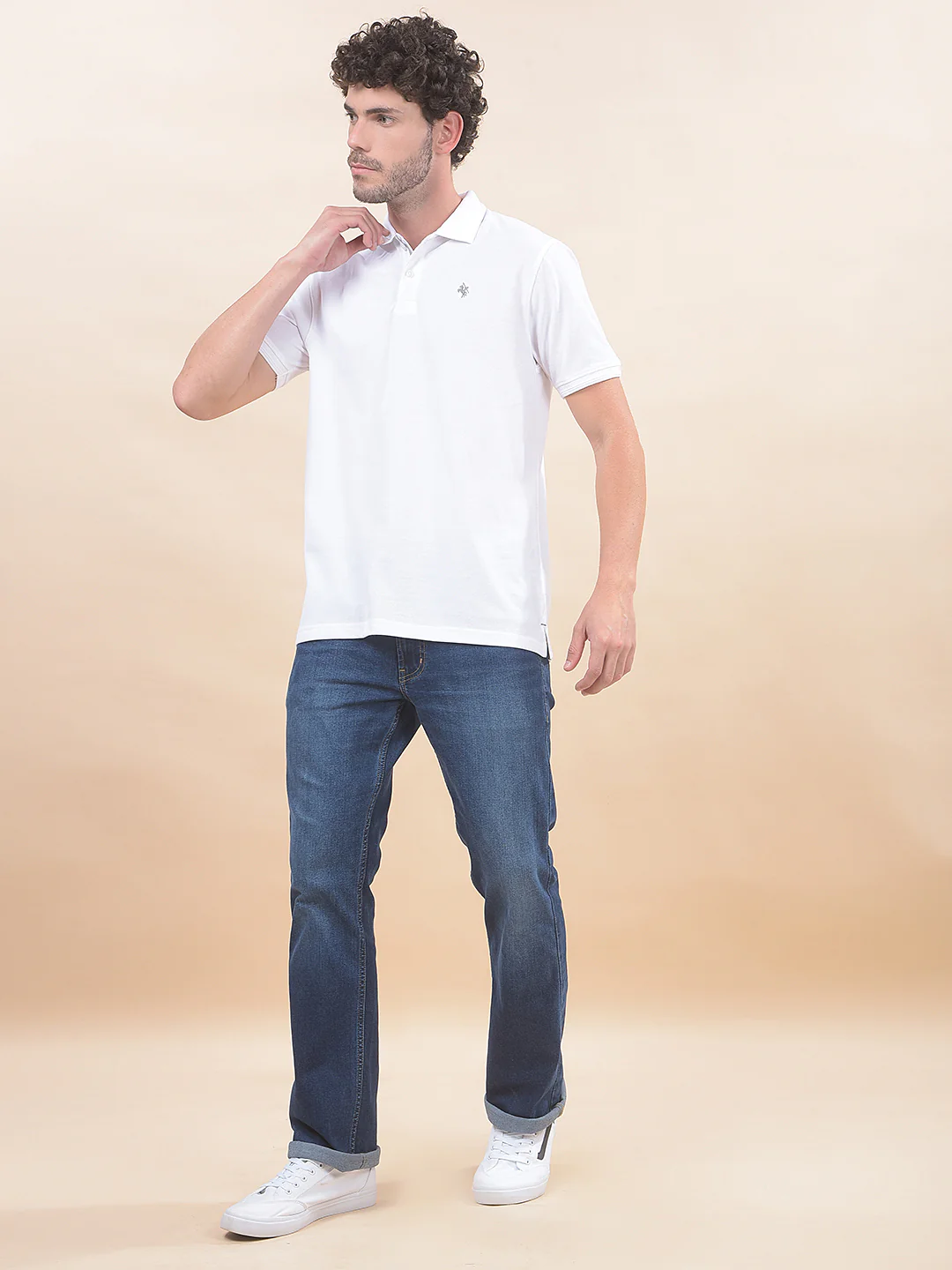 T-Shirt for Men | Breathable & Soft with Color Fastness Regular Fit Polo Neck Poly Cotton Fabric Solid Pattern - Image 7