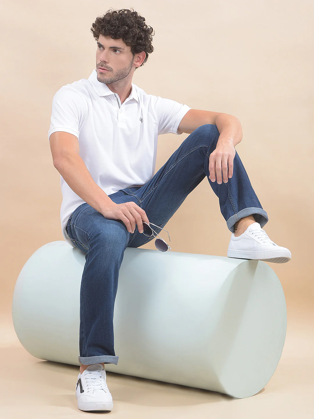 T-Shirt for Men | Breathable & Soft with Color Fastness Regular Fit Polo Neck Poly Cotton Fabric Solid Pattern - Image 8
