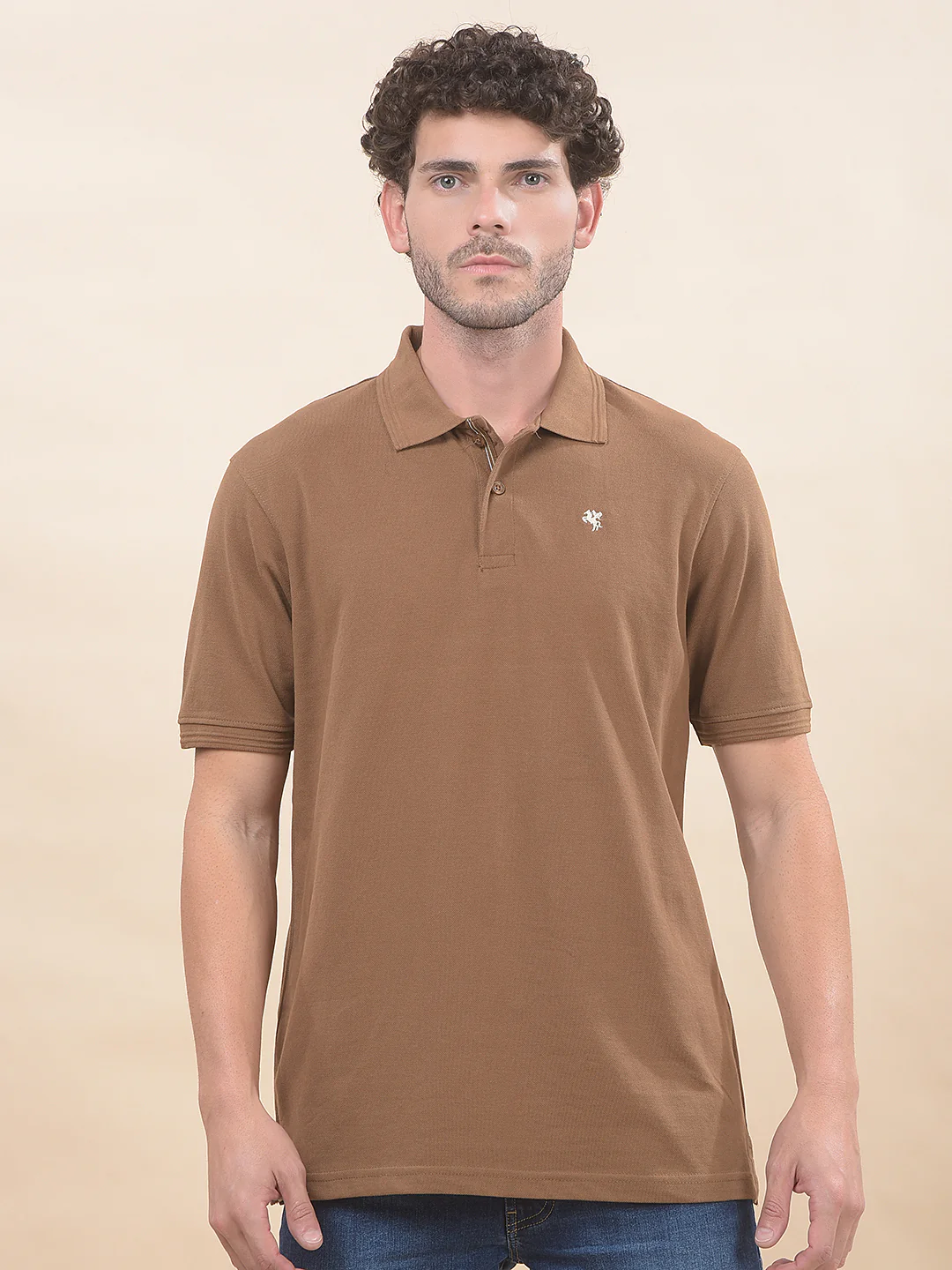 T-Shirt for Men | Breathable & Soft with Color Fastness Regular Fit Polo Neck Poly Cotton Fabric Solid Pattern - Image 6