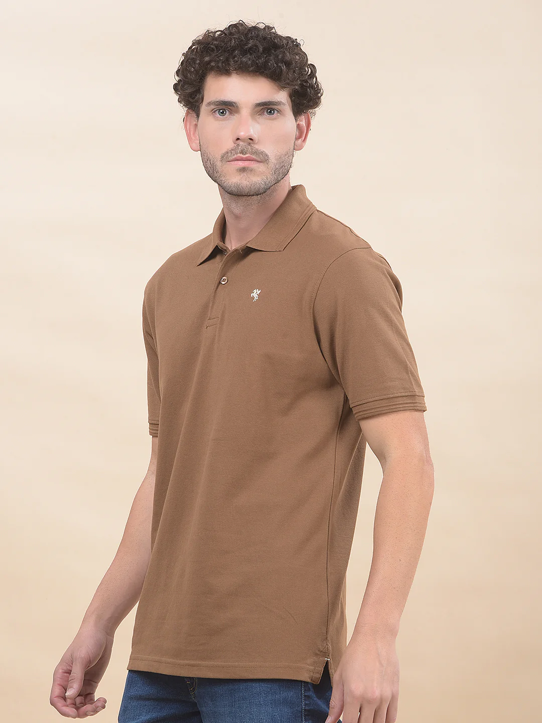 T-Shirt for Men | Breathable & Soft with Color Fastness Regular Fit Polo Neck Poly Cotton Fabric Solid Pattern - Image 7
