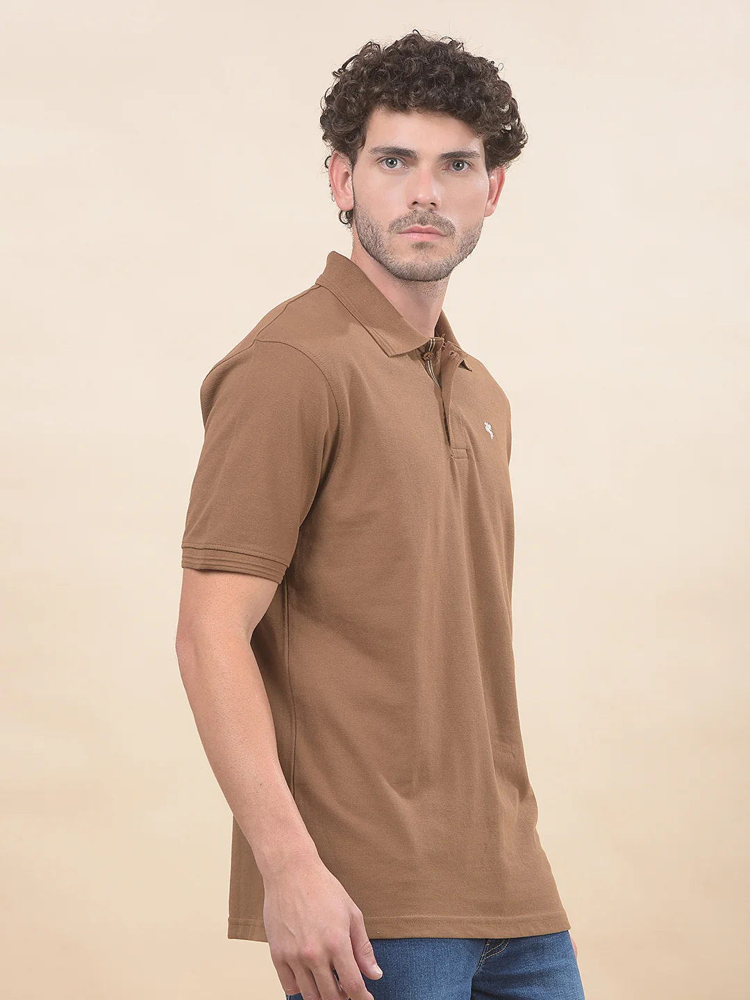 T-Shirt for Men | Breathable & Soft with Color Fastness Regular Fit Polo Neck Poly Cotton Fabric Solid Pattern - Image 8