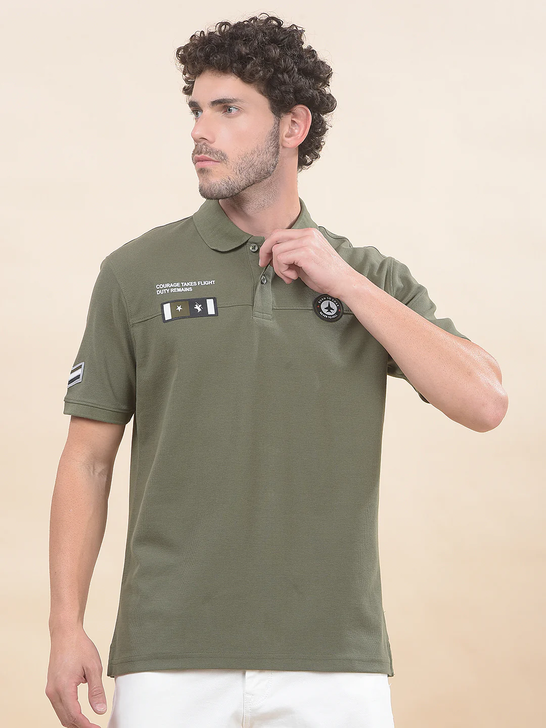 T-Shirt for Men | Breathable & Soft with Color Fastness Regular Fit Polo Neck Poly Cotton Fabric Solid Pattern - Image 5