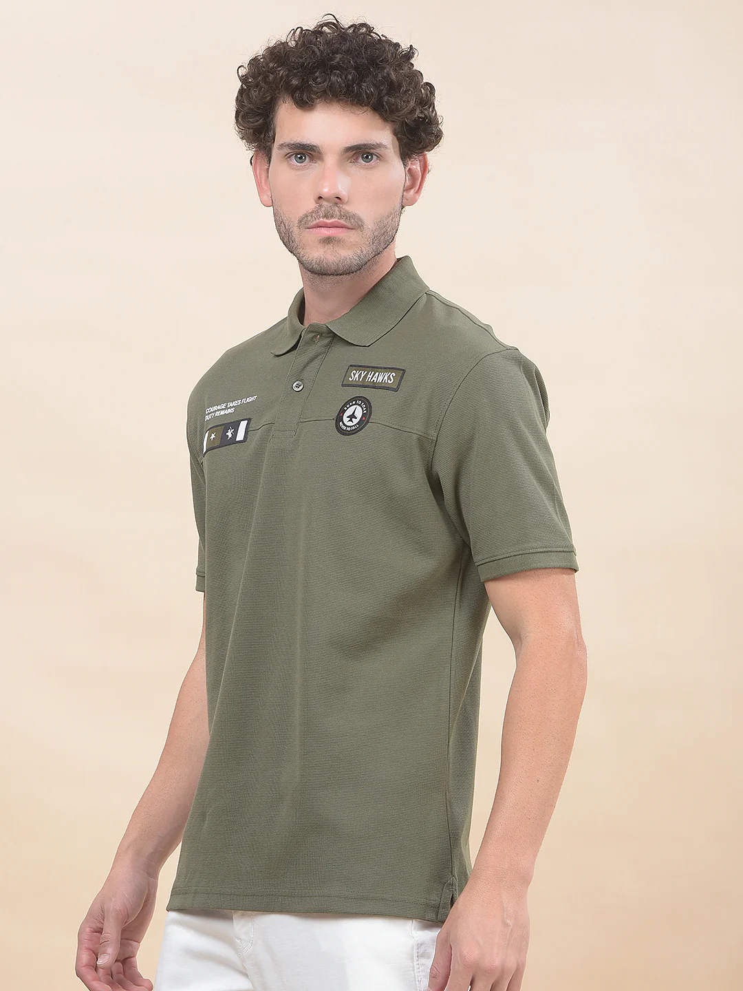 T-Shirt for Men | Breathable & Soft with Color Fastness Regular Fit Polo Neck Poly Cotton Fabric Solid Pattern - Image 6